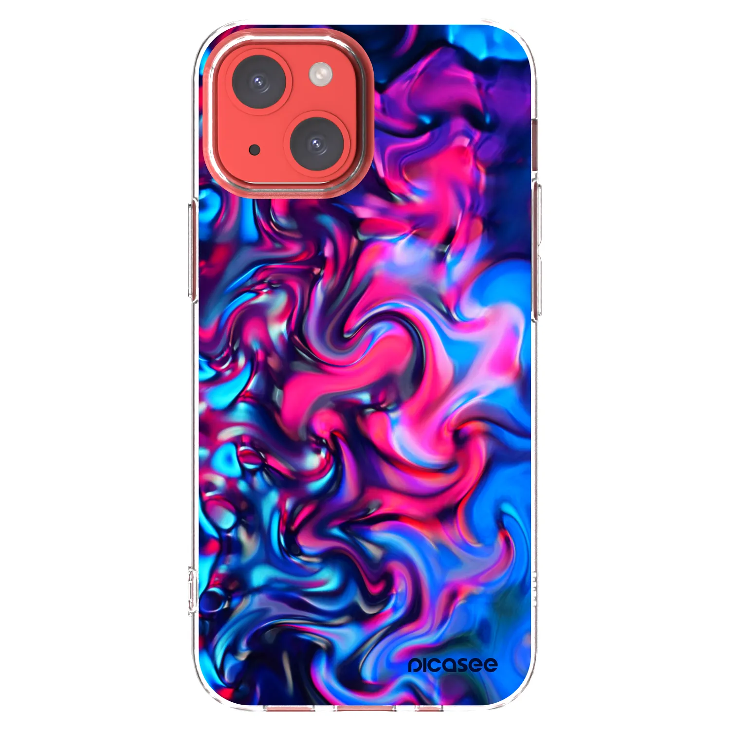 Picasee silikonový průhledný obal pro Apple iPhone 13 mini - Redlight