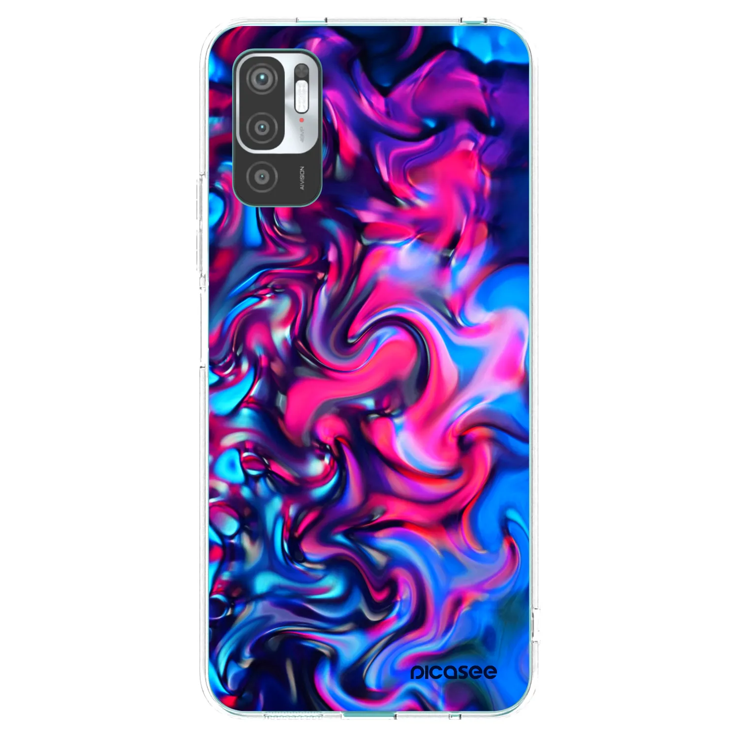 Picasee silikonový průhledný obal pro Xiaomi Redmi Note 10 5G - Redlight