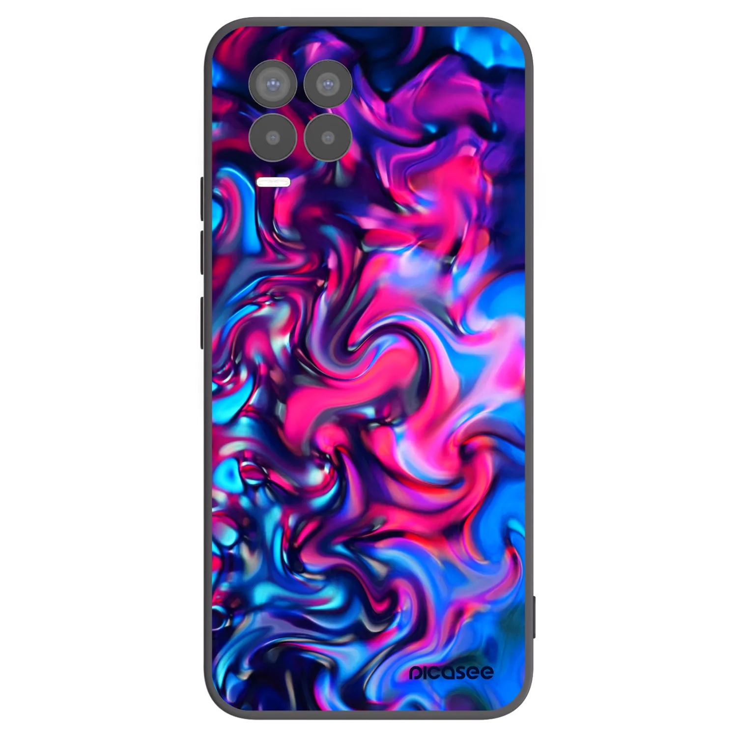 Picasee silikonový černý obal pro Realme 8 Pro - Redlight