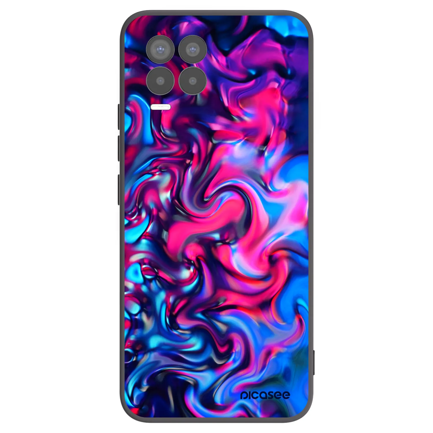 Picasee silikonový černý obal pro Realme 8 4G - Redlight