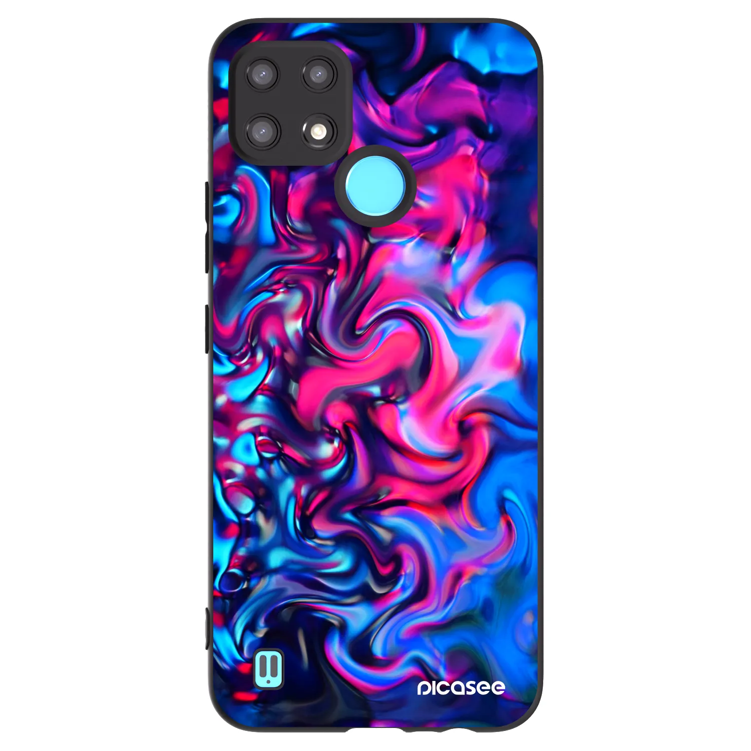 Picasee silikonový černý obal pro Realme C21 - Redlight