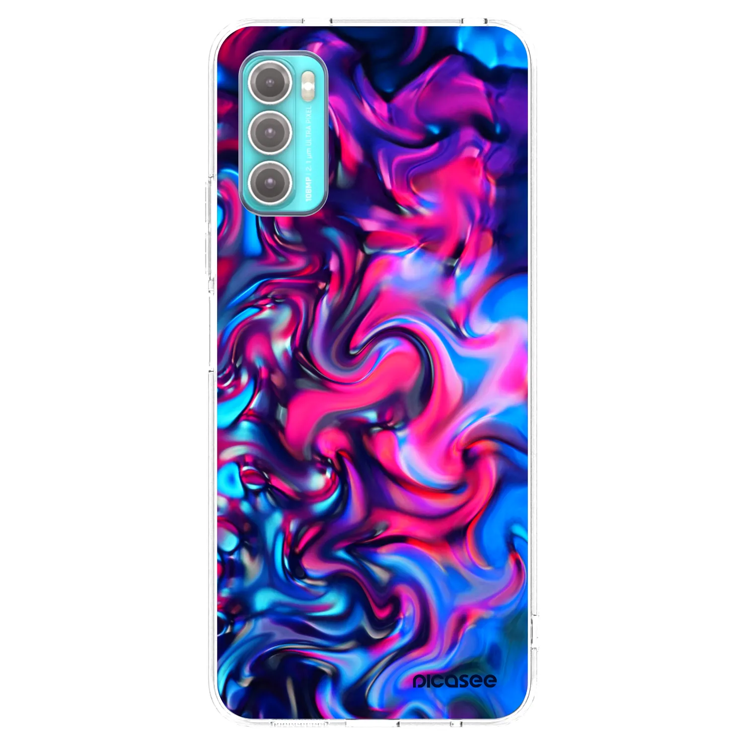 Picasee silikonový průhledný obal pro Motorola Moto G60 - Redlight