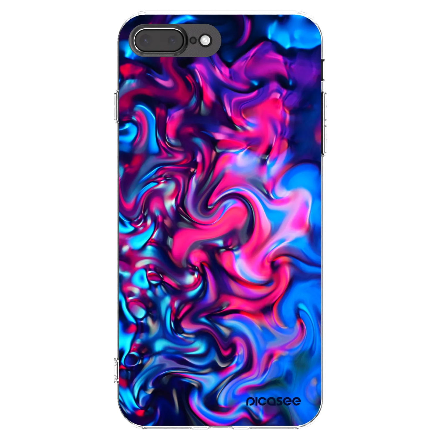 Picasee silikonový průhledný obal pro Apple iPhone 7 Plus - Redlight