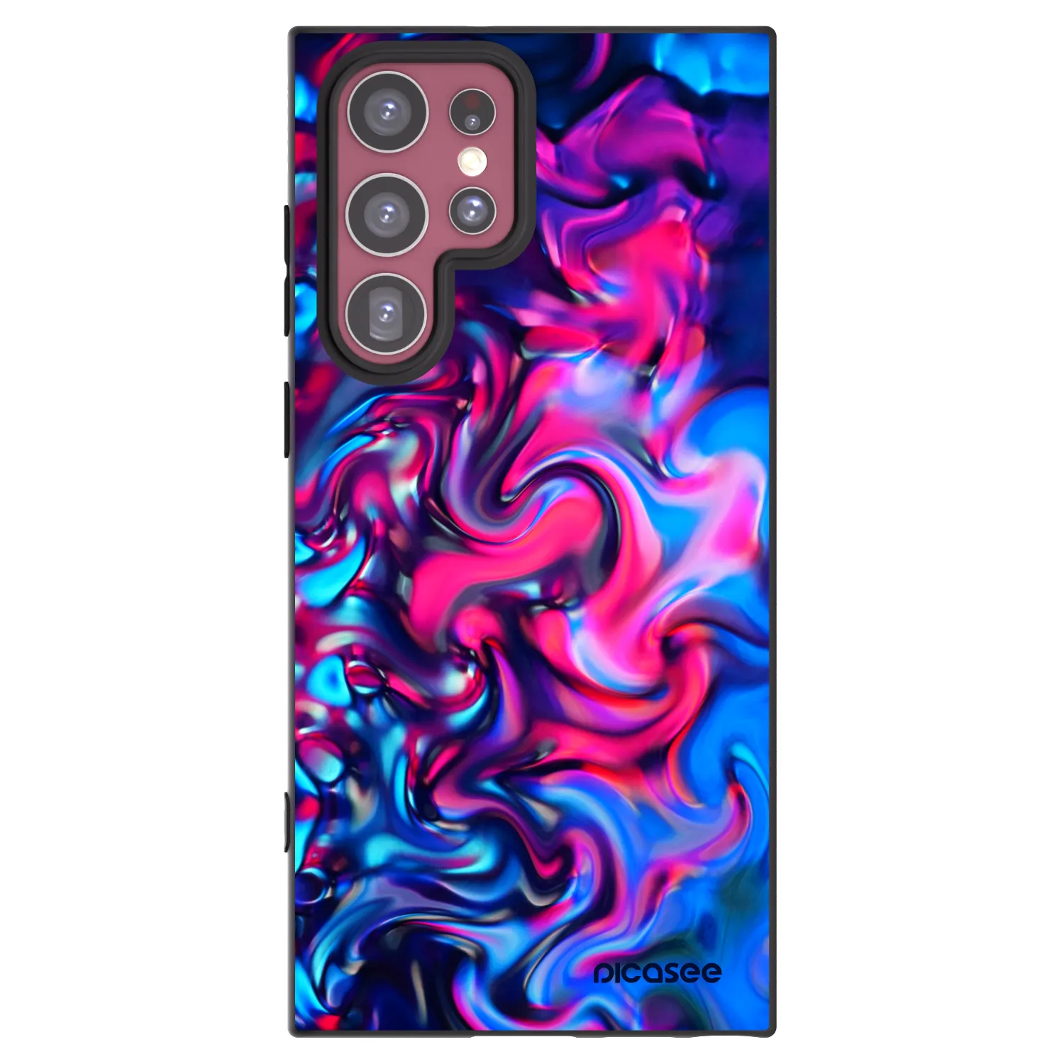 Picasee silikonový černý obal pro Samsung Galaxy S22 Ultra 5G - Redlight