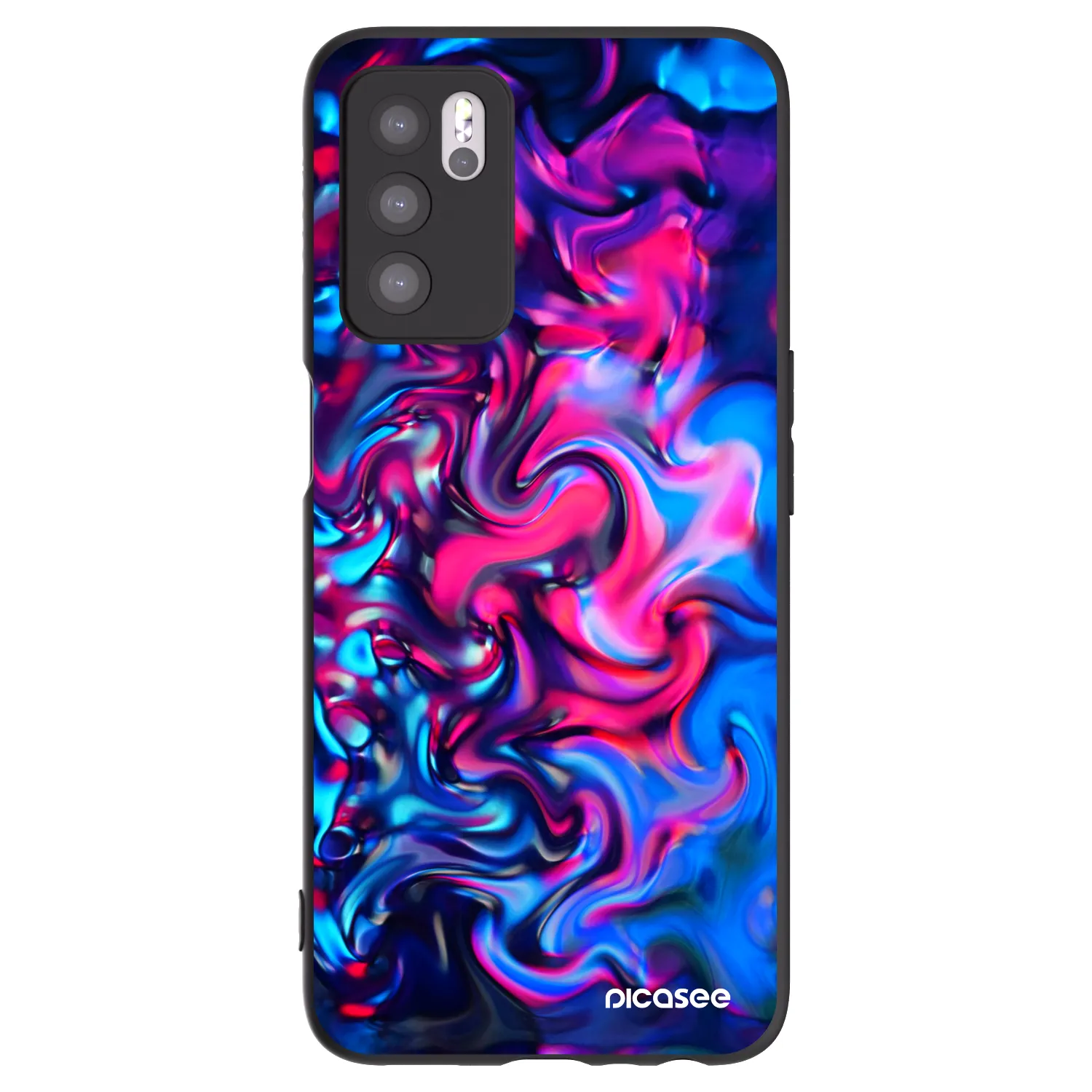 Picasee silikonový černý obal pro OPPO A16s - Redlight