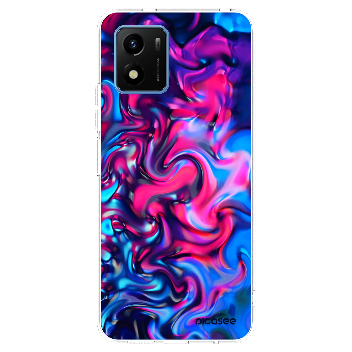 Picasee silikonový průhledný obal pro Vivo Y01 - Redlight
