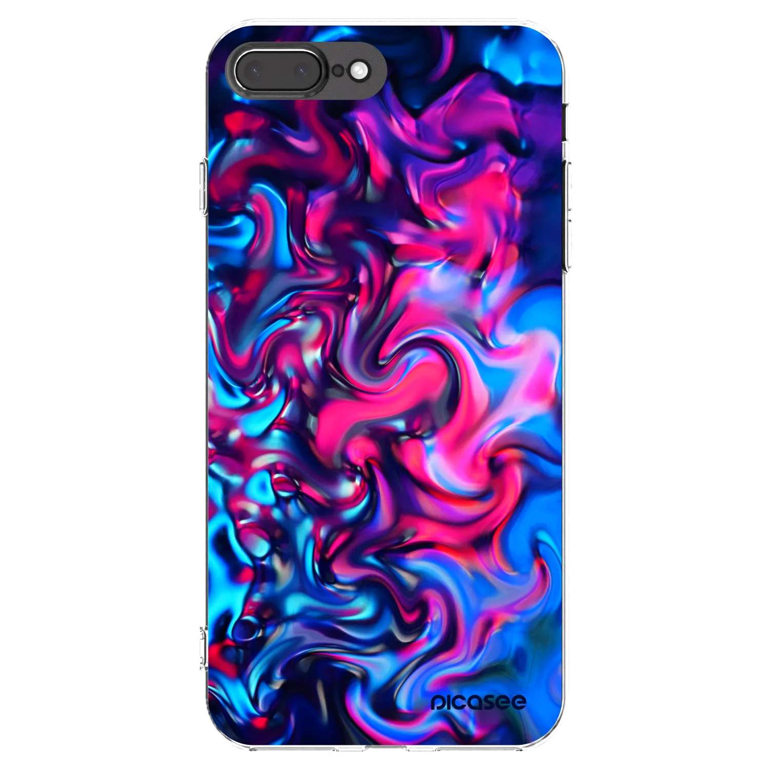 Picasee silikonový průhledný obal pro Apple iPhone 8 Plus - Redlight