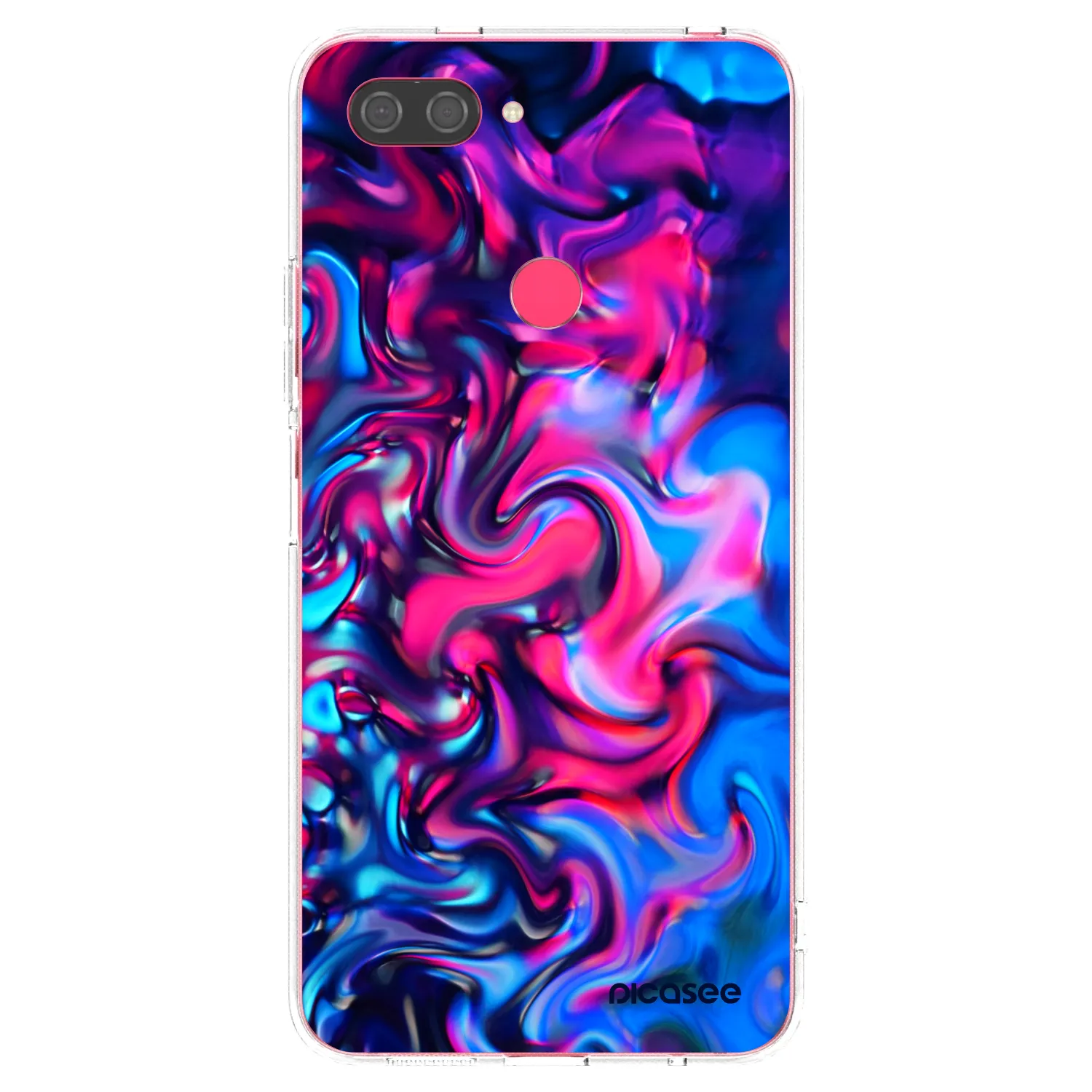 Picasee silikonový průhledný obal pro Xiaomi Mi 8 Lite - Redlight