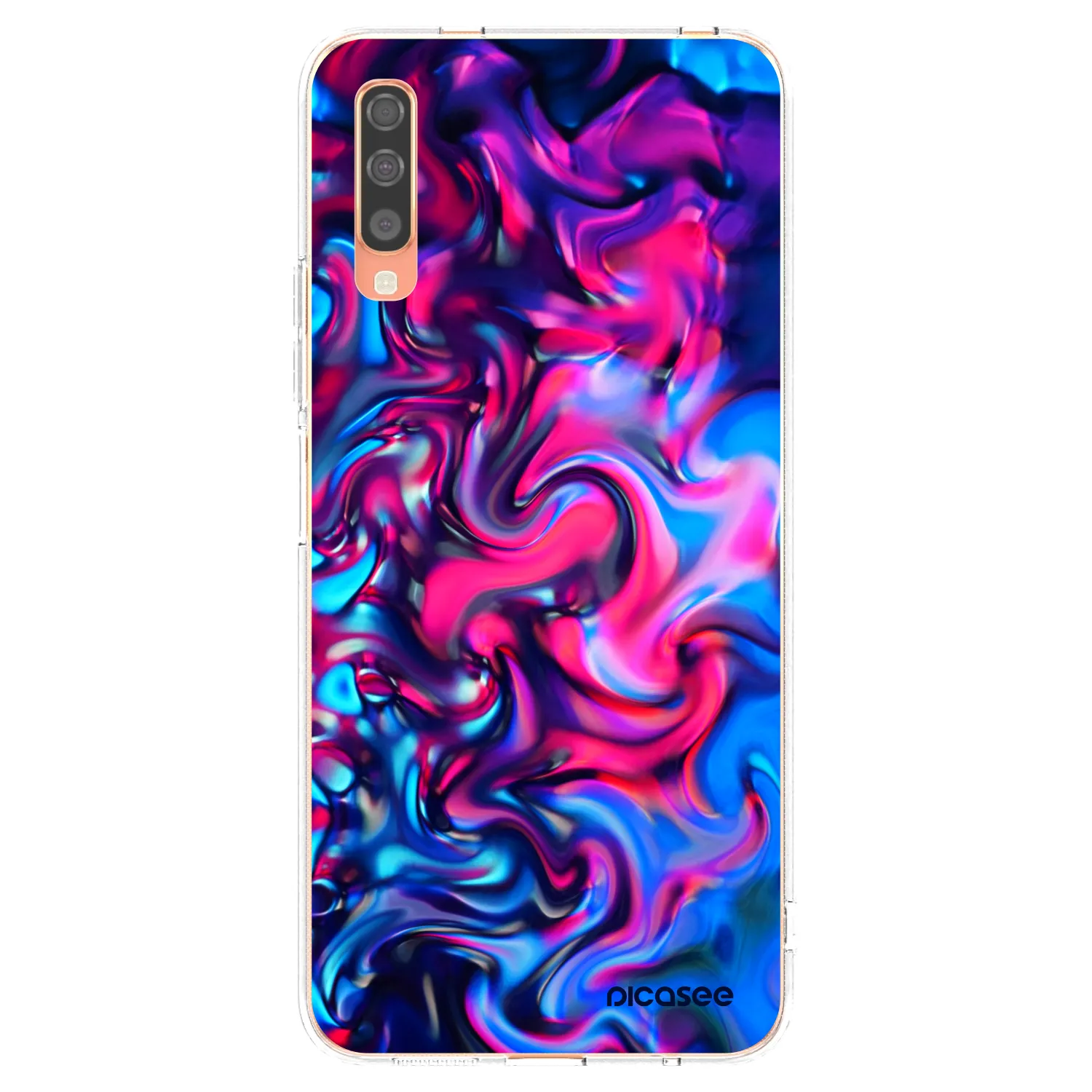 Picasee silikonový průhledný obal pro Samsung Galaxy A70 A705F - Redlight