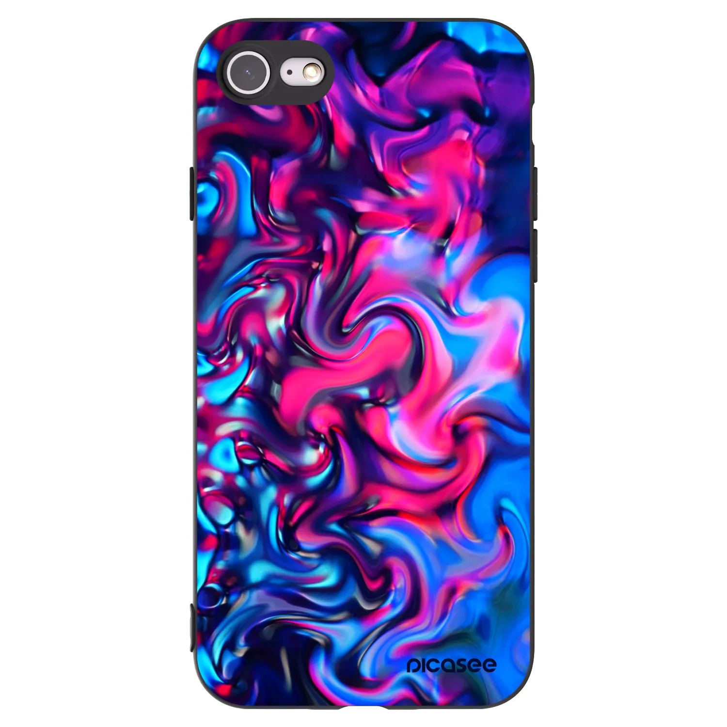 Picasee silikonový černý obal pro Apple iPhone SE 2020 - Redlight