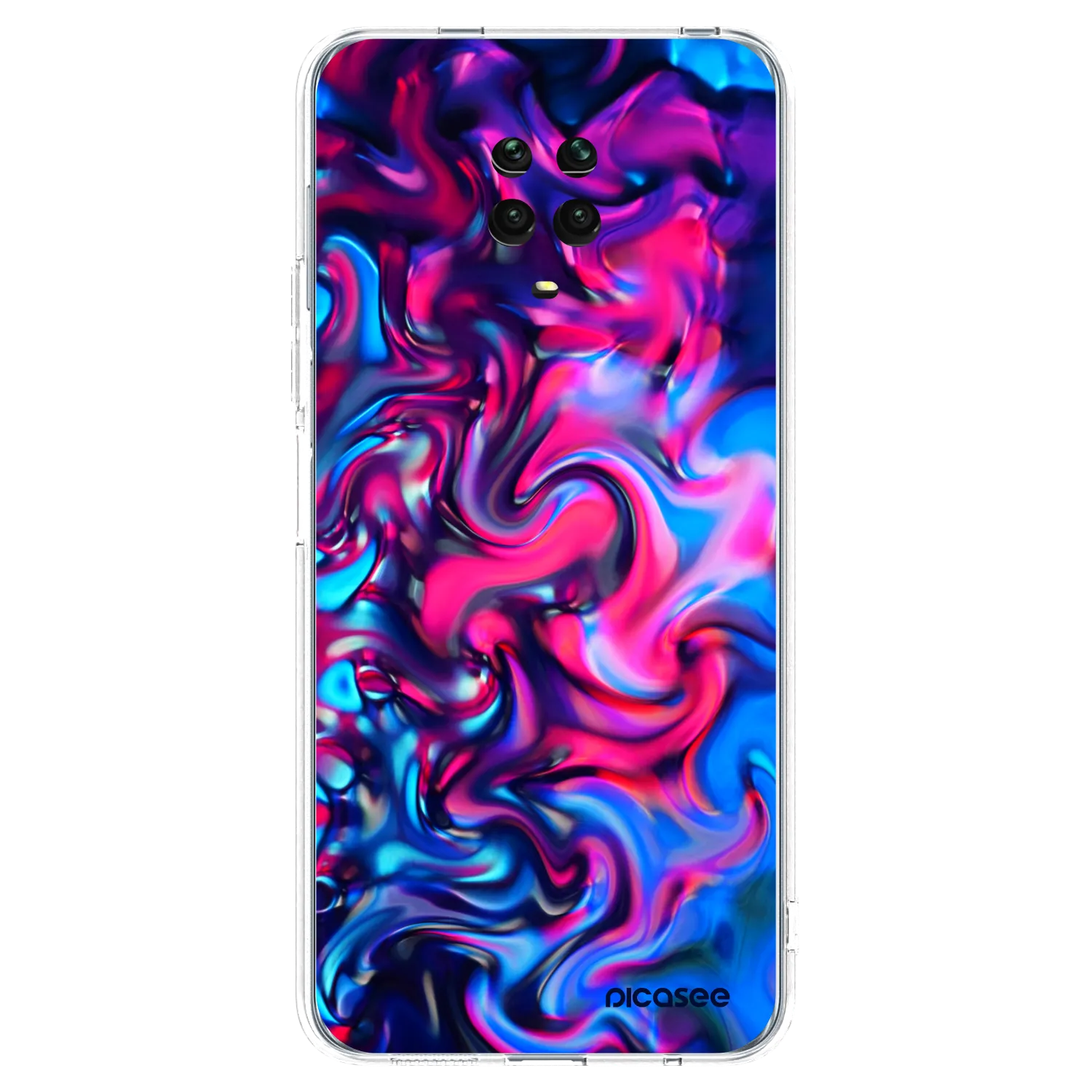 Picasee silikonový průhledný obal pro Xiaomi Redmi Note 9 Pro - Redlight