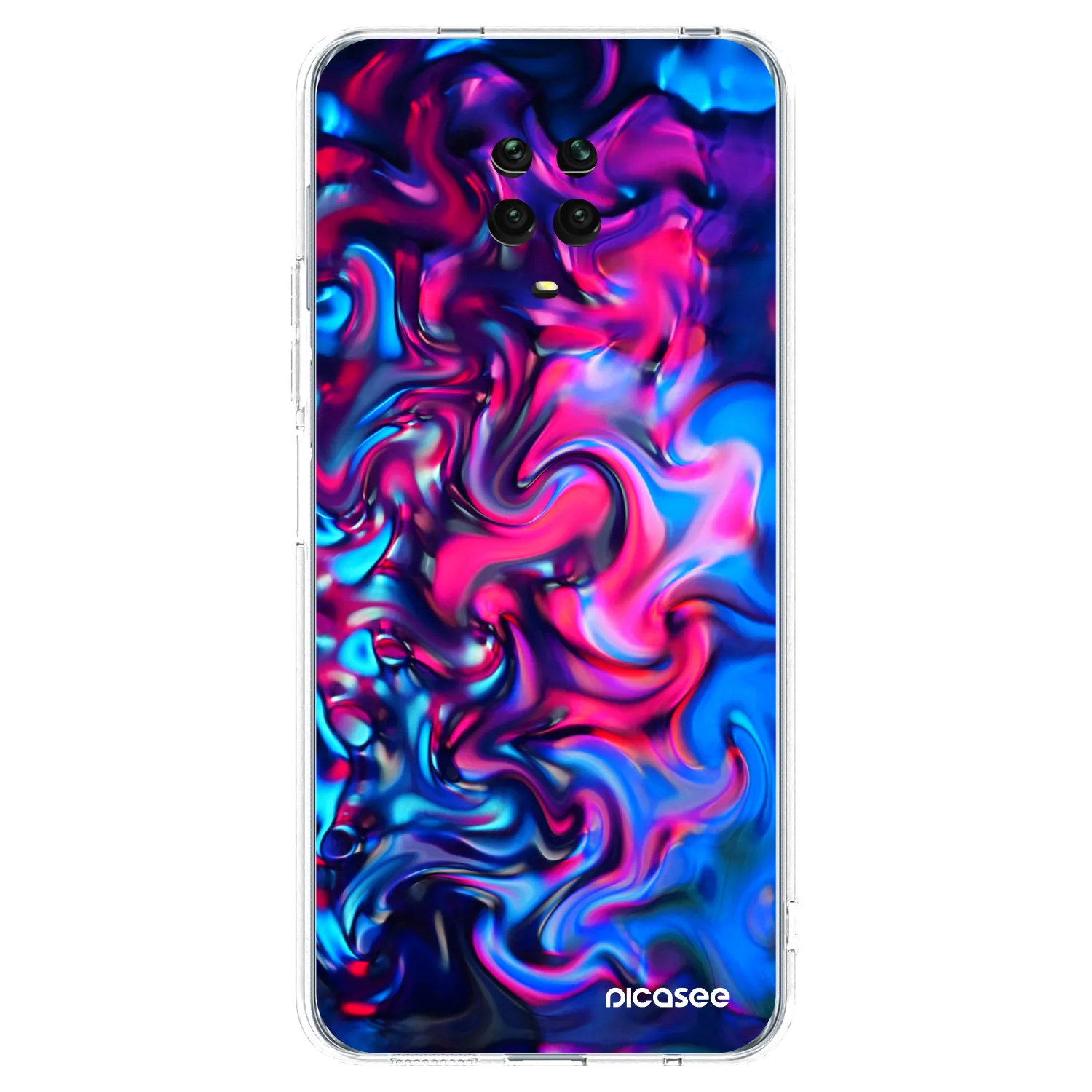 Picasee silikonový průhledný obal pro Xiaomi Redmi Note 9S - Redlight