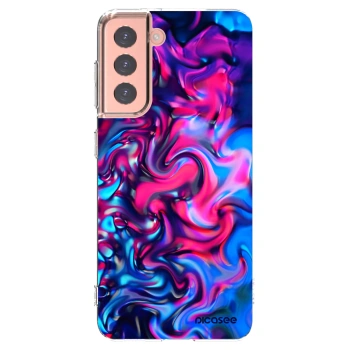 Picasee silikonový průhledný obal pro Samsung Galaxy S21 5G G991B - Redlight