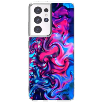 Picasee silikonový průhledný obal pro Samsung Galaxy S21 Ultra 5G G998B - Redlight