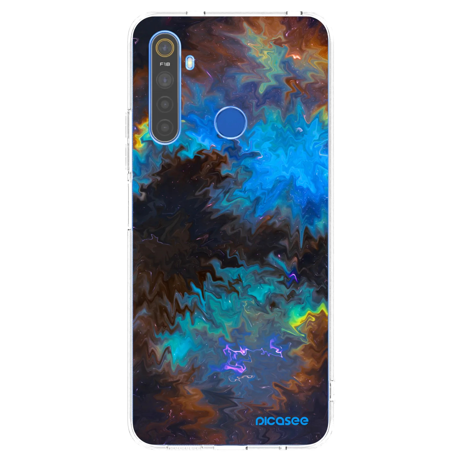 Picasee silikonový průhledný obal pro Realme 5 - Space
