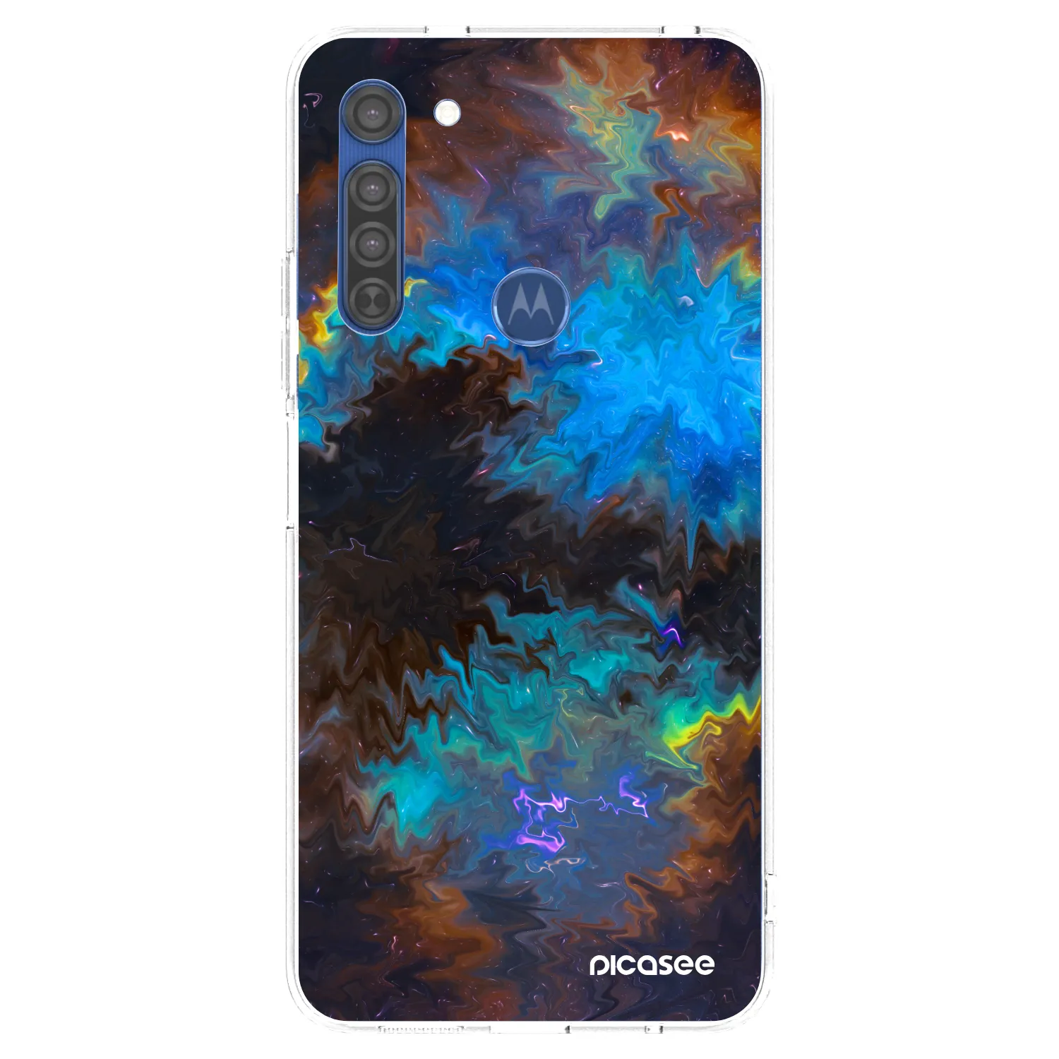 Picasee silikonový průhledný obal pro Motorola Moto G8 - Space