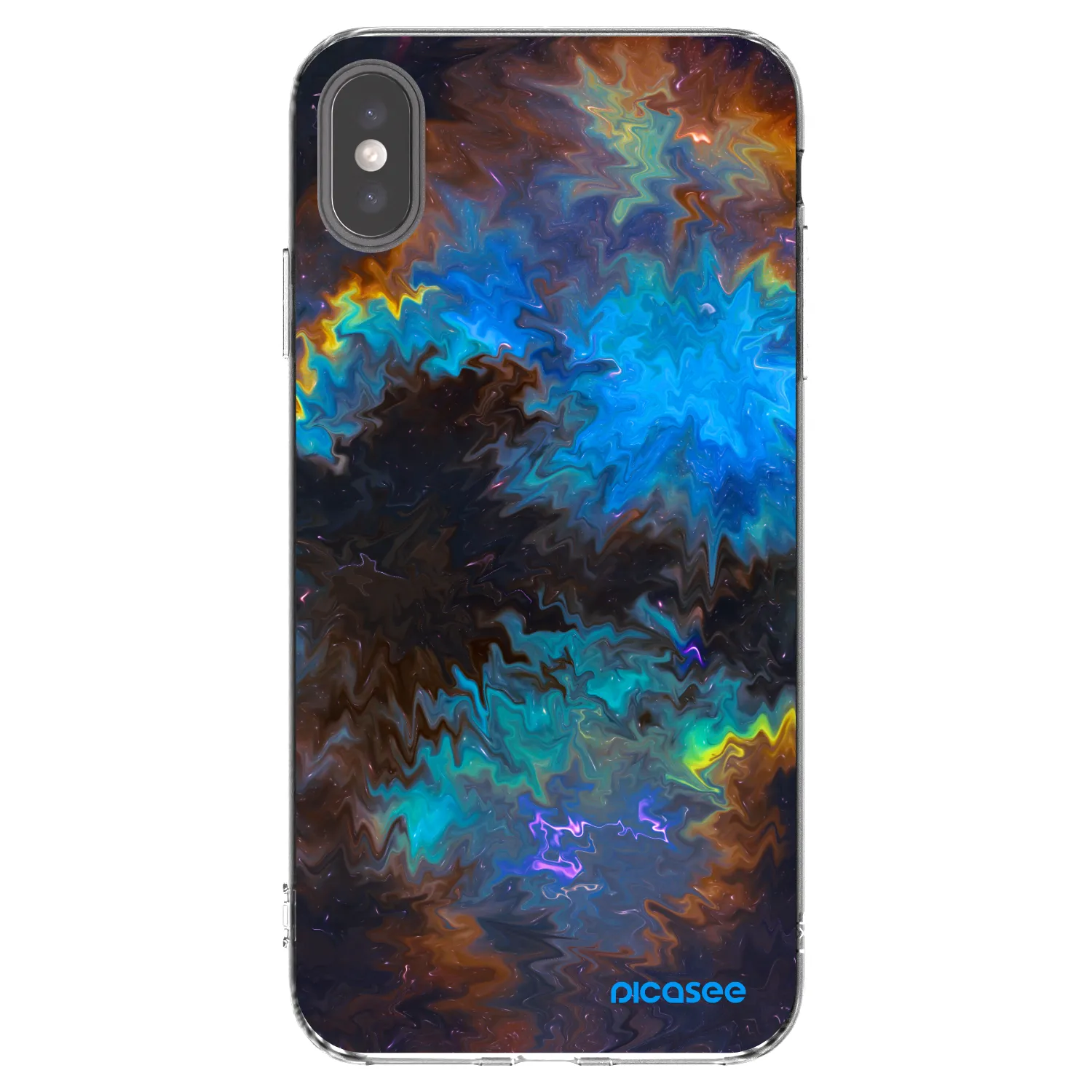 Picasee silikonový průhledný obal pro Apple iPhone XS Max - Space