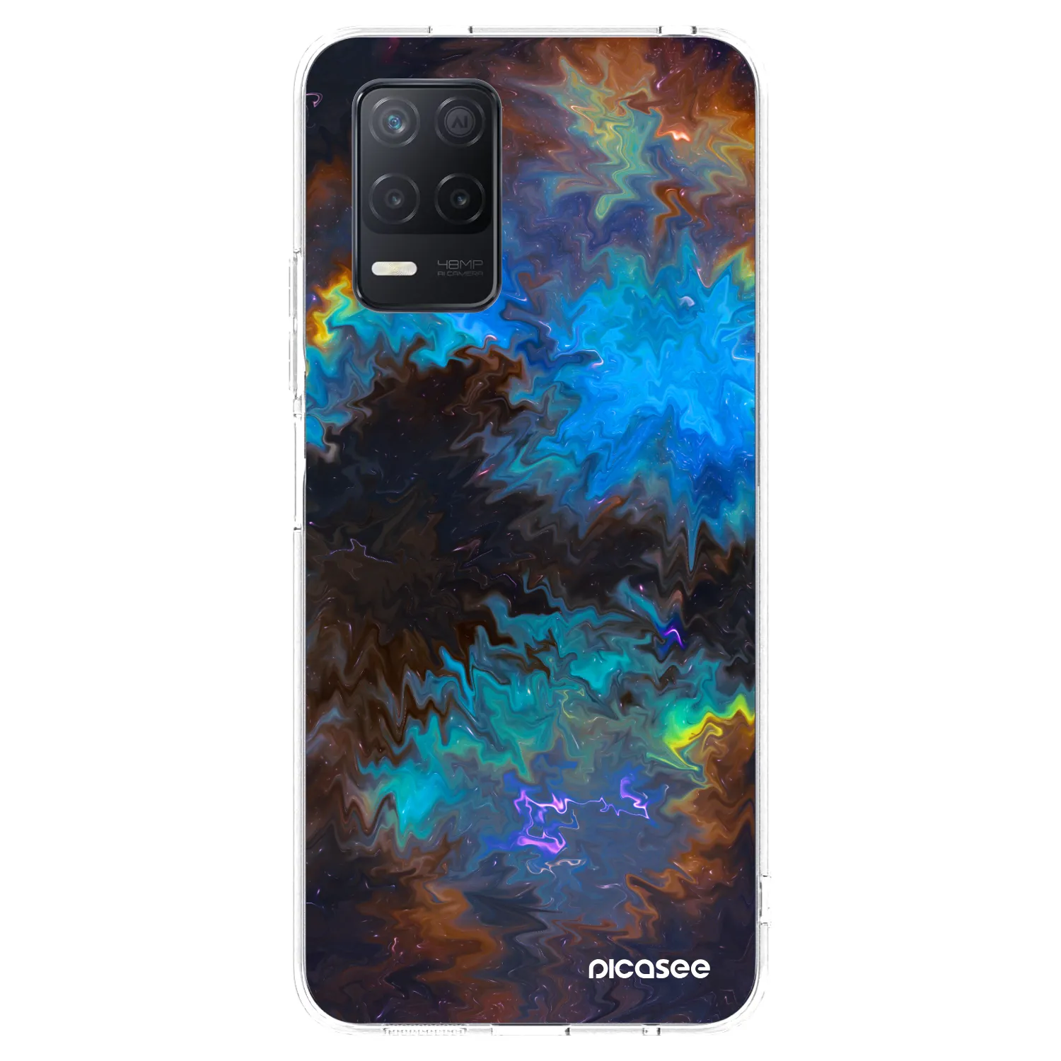 Picasee silikonový průhledný obal pro Realme 8 5G - Space