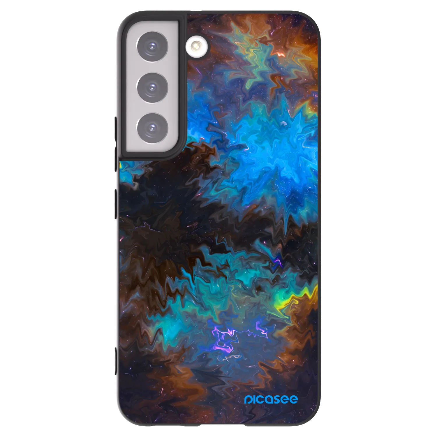 Picasee silikonový černý obal pro Samsung Galaxy S22 5G - Space