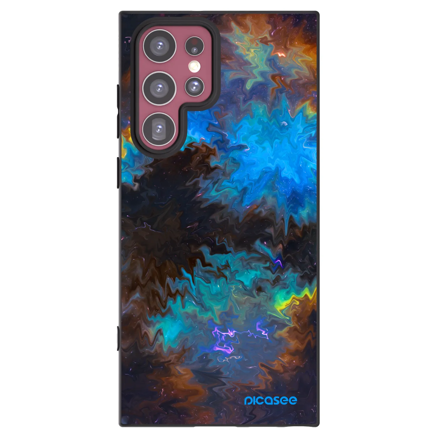 Picasee silikonový černý obal pro Samsung Galaxy S22 Ultra 5G - Space