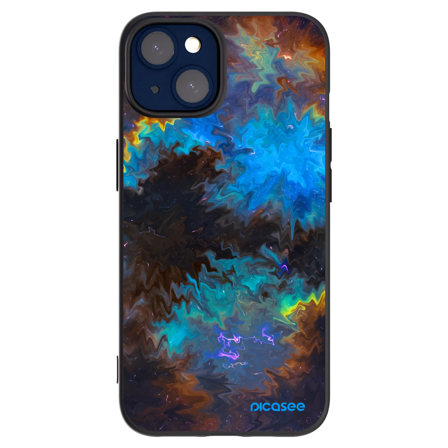 Picasee silikonový černý obal pro Apple iPhone 14 - Space