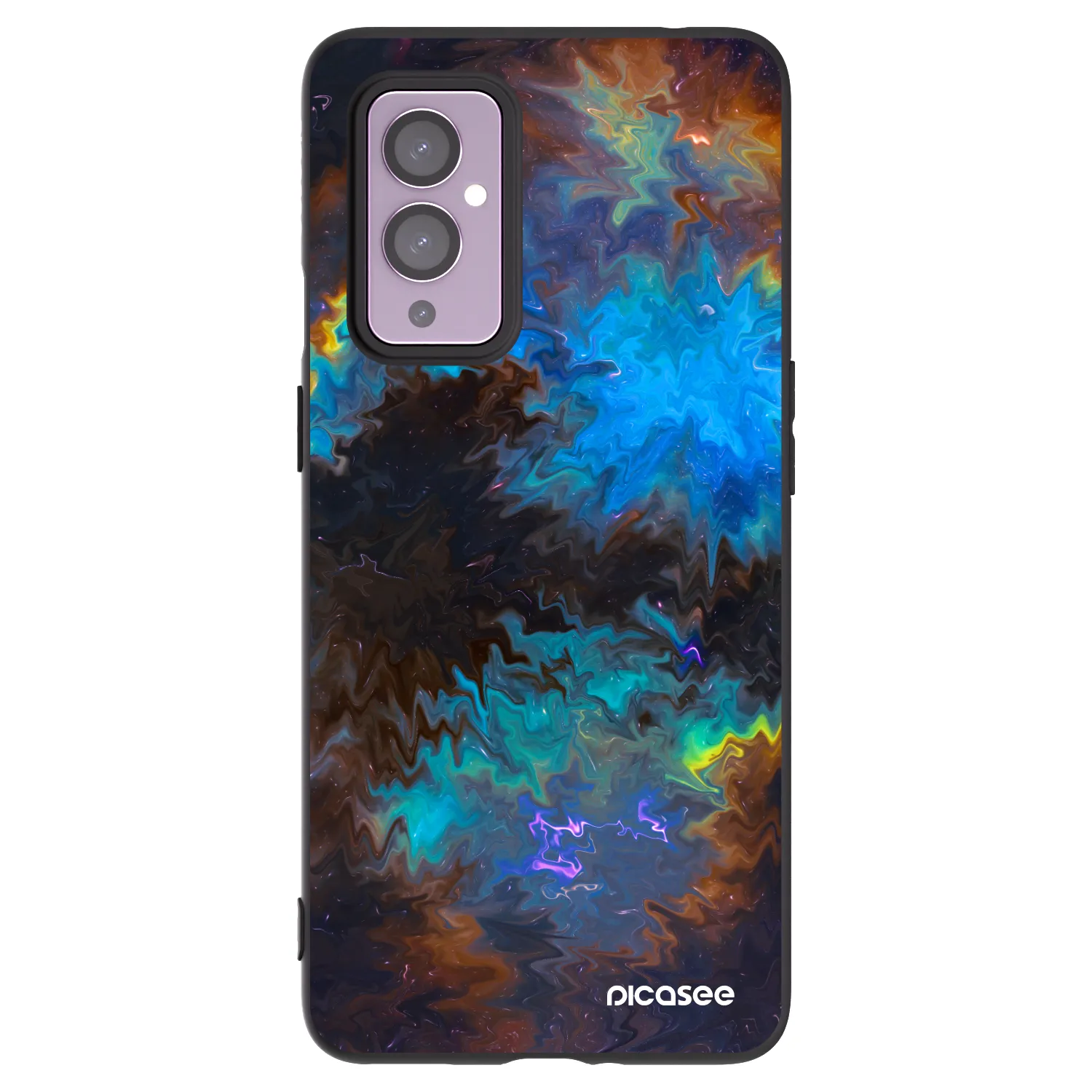 Picasee silikonový černý obal pro OnePlus 9 - Space