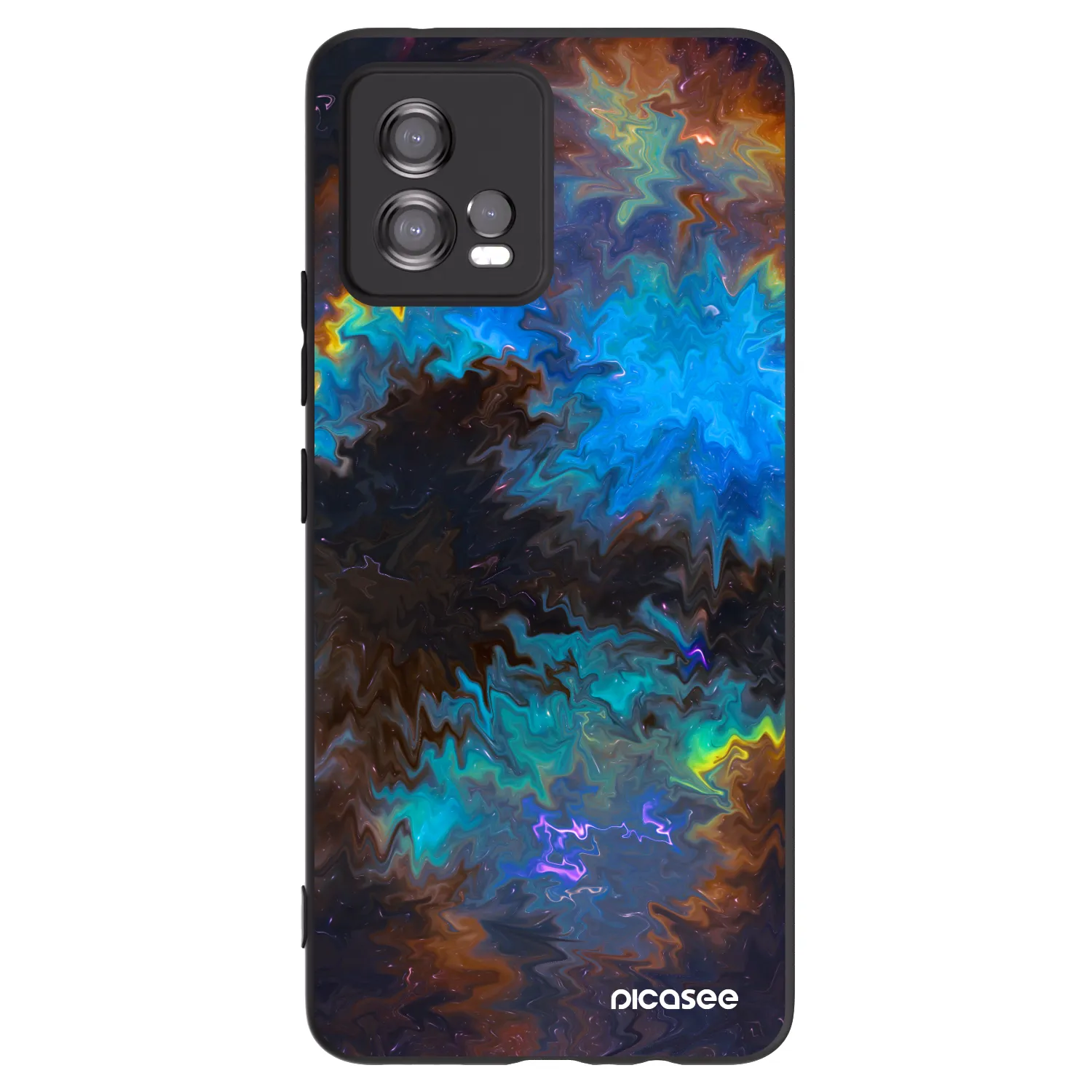 Picasee silikonový černý obal pro Motorola Moto G72 - Space