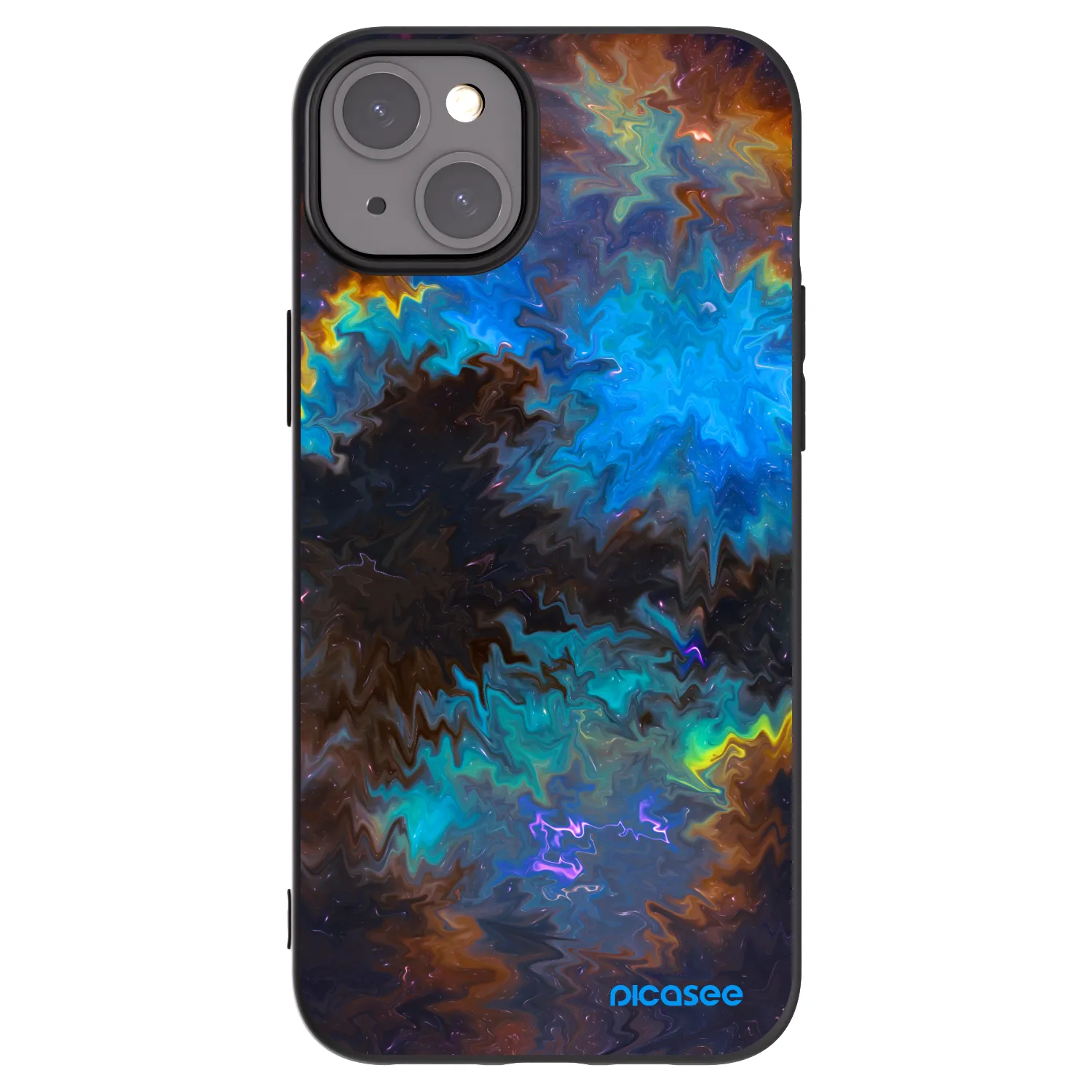 Picasee silikonový černý obal pro Apple iPhone 15 Plus - Space