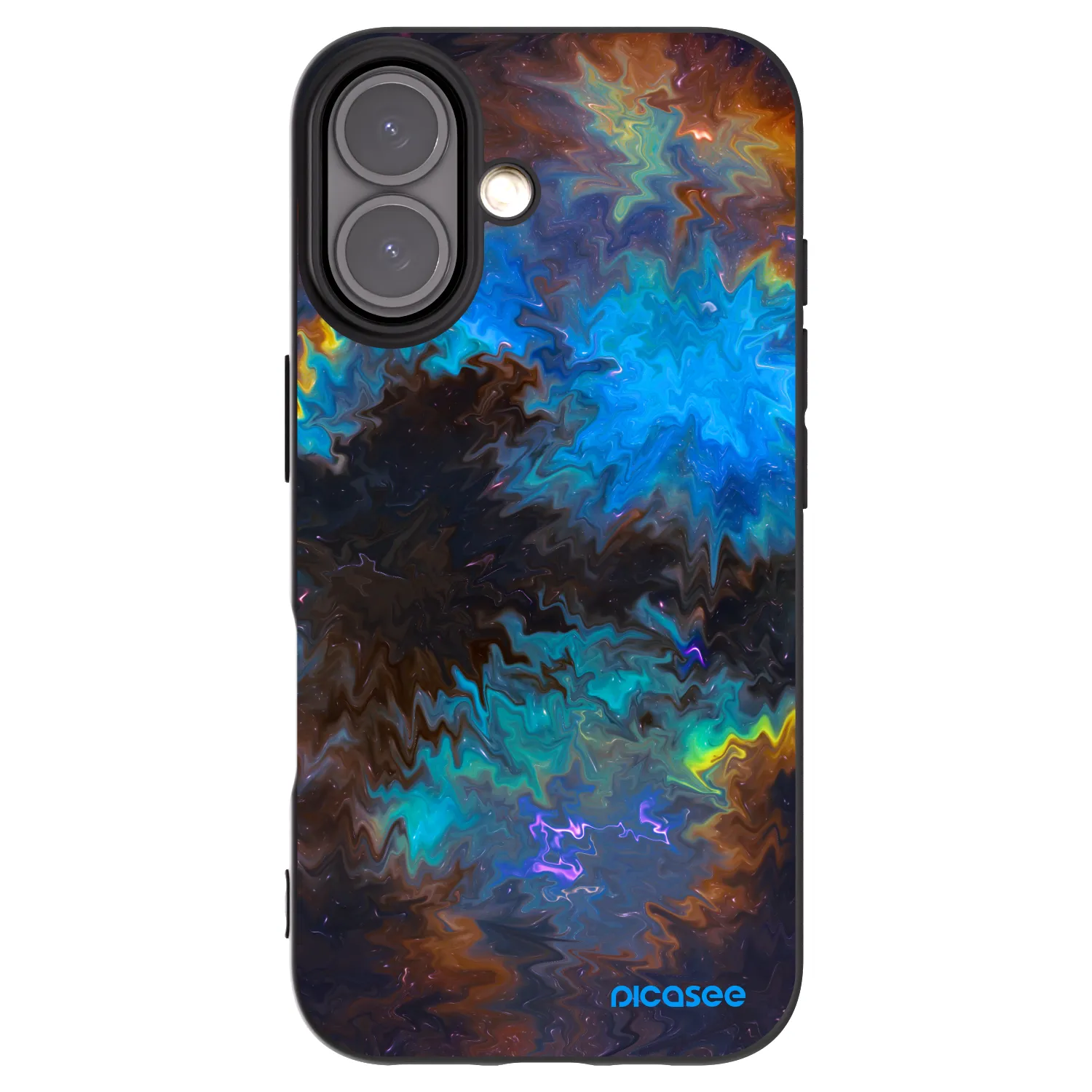 Picasee silikonový černý obal pro Apple iPhone 16 - Space