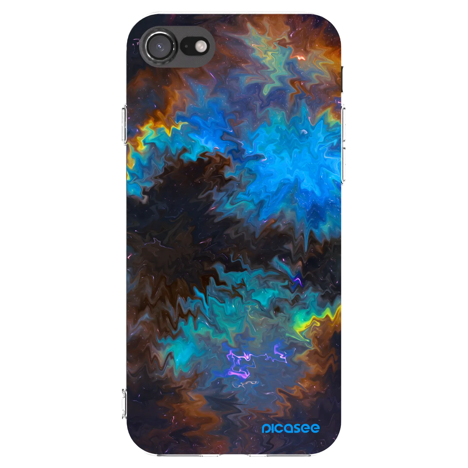 Picasee silikonový průhledný obal pro Apple iPhone 7 - Space