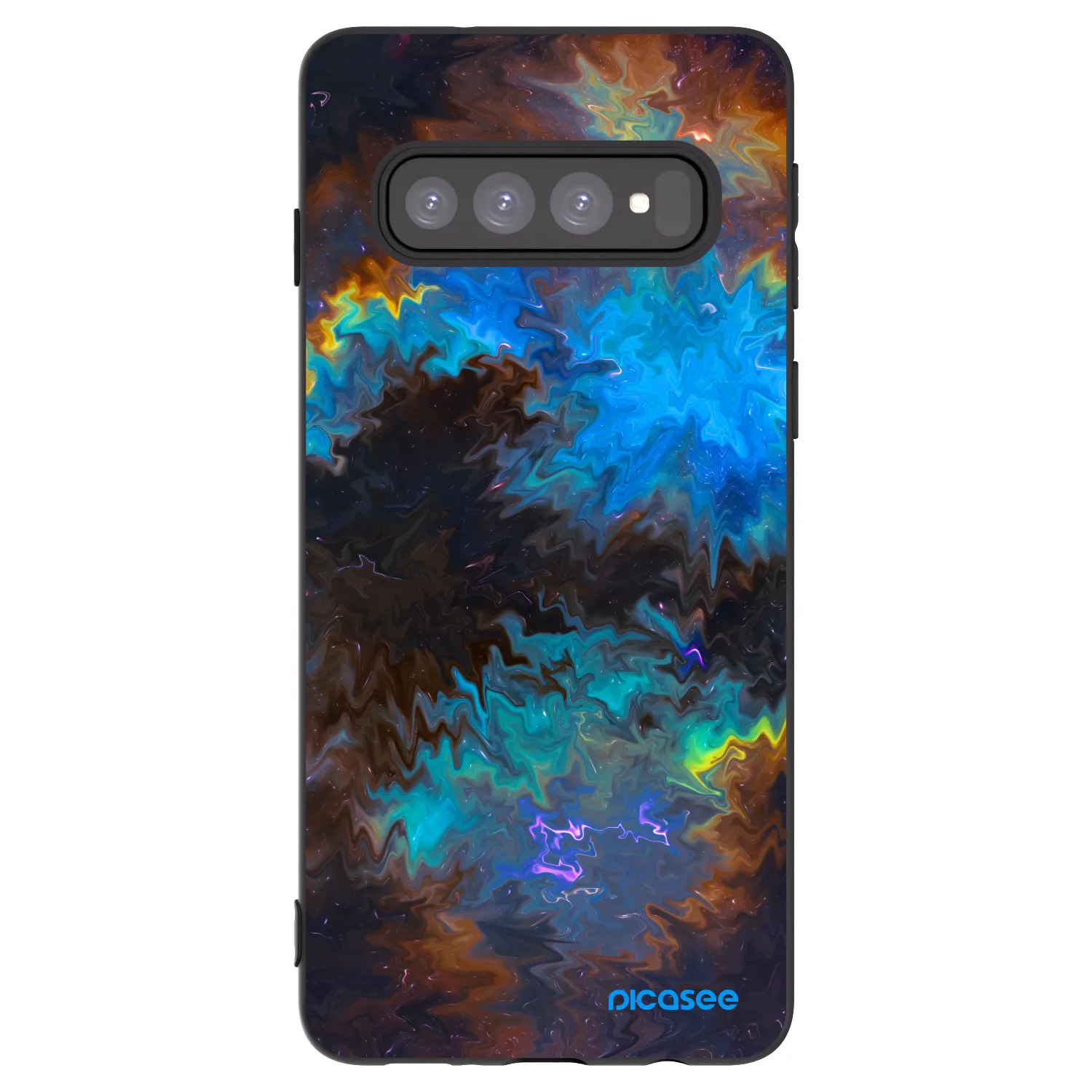 Picasee silikonový černý obal pro Samsung Galaxy S10 G973 - Space