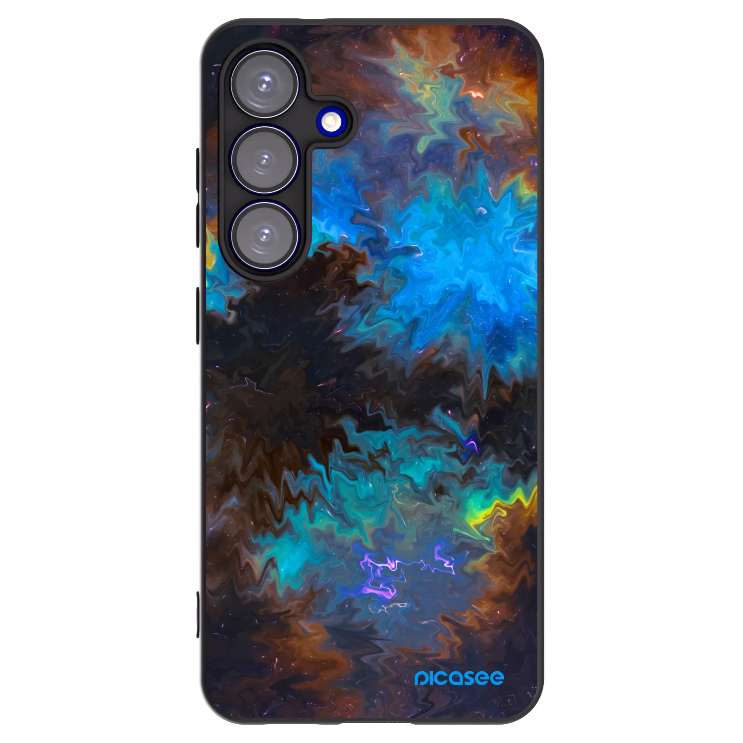 Picasee silikonový černý obal pro Samsung Galaxy S25 5G - Space