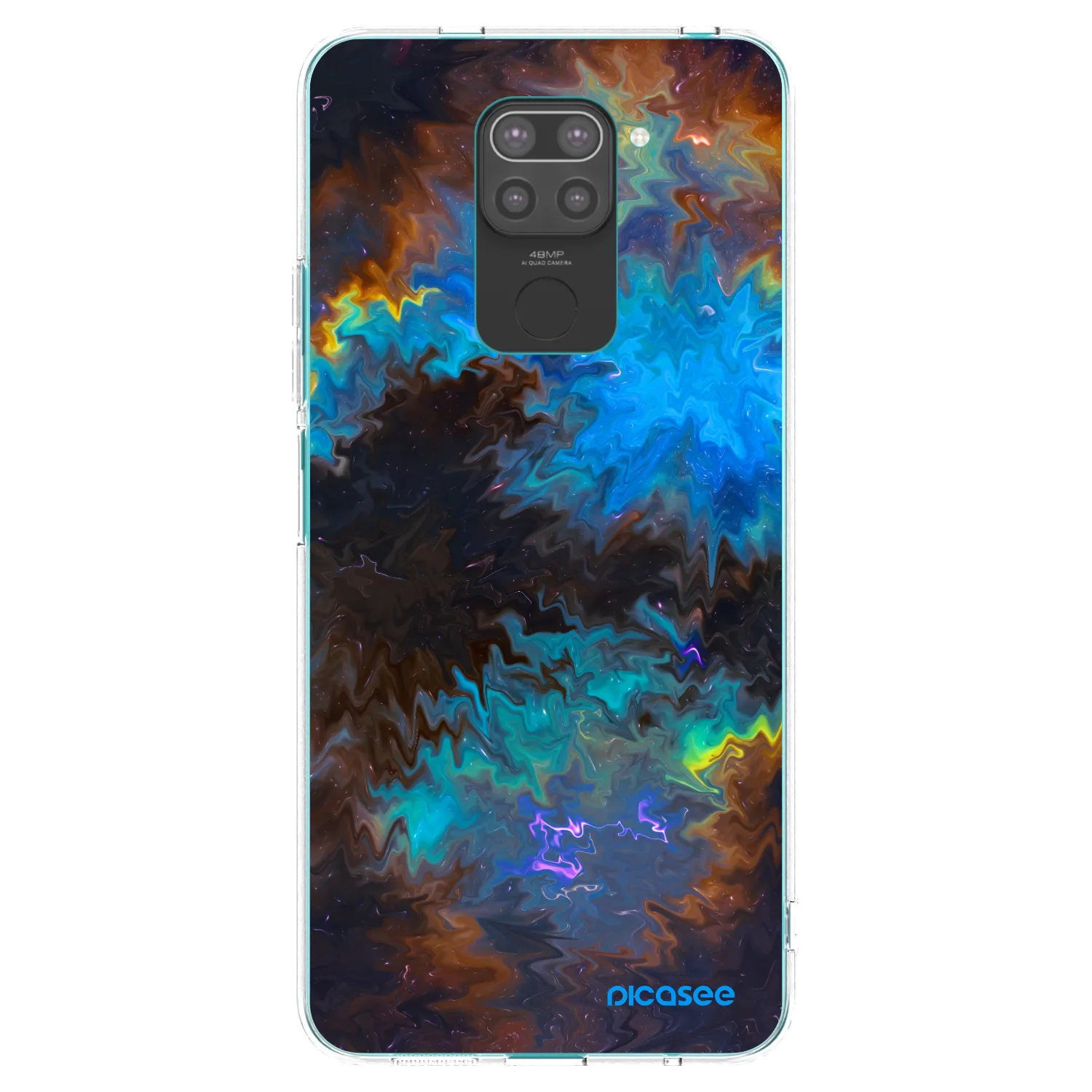Picasee silikonový černý obal pro Xiaomi Redmi Note 9 - Space