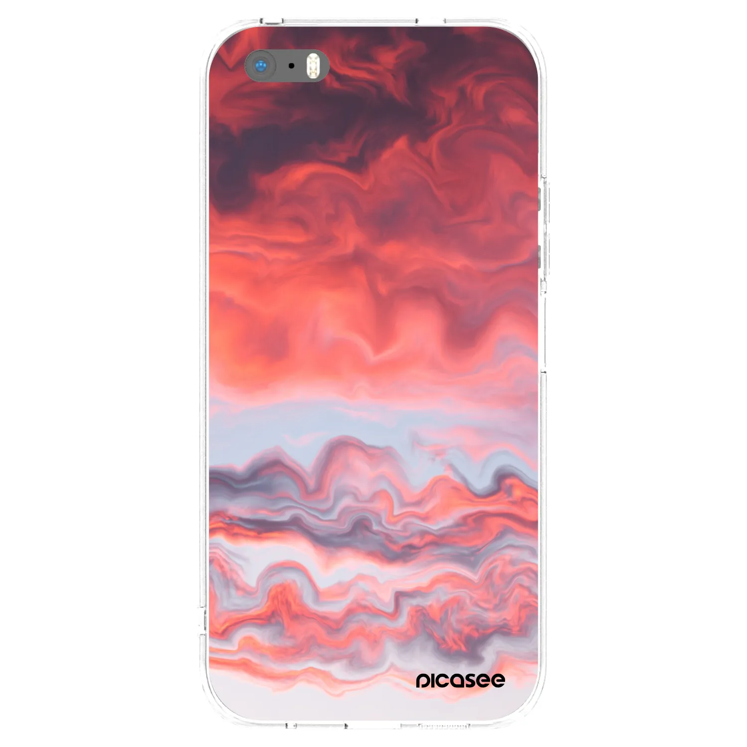Picasee silikonový průhledný obal pro Apple iPhone 5/5S/SE - Sunset