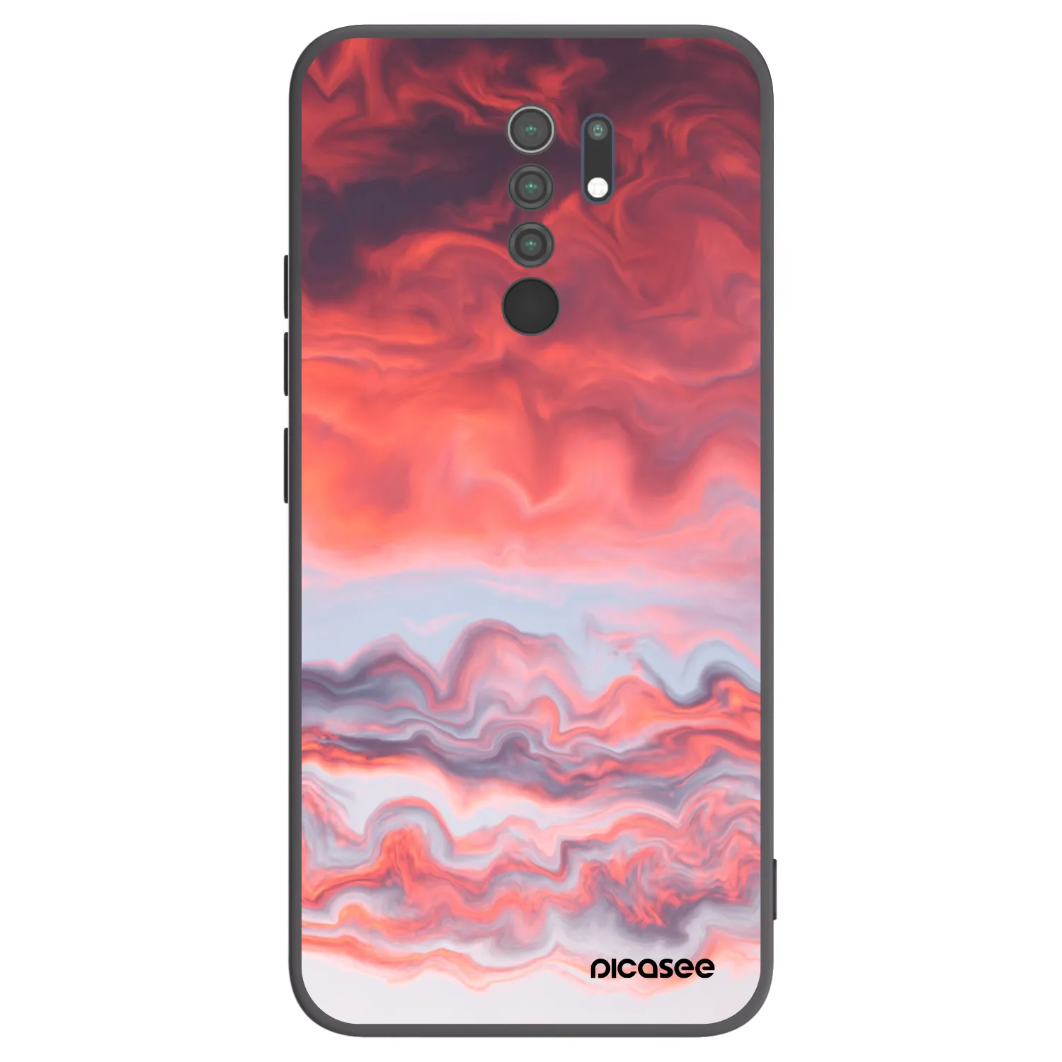 Picasee silikonový černý obal pro Xiaomi Redmi 9 - Sunset