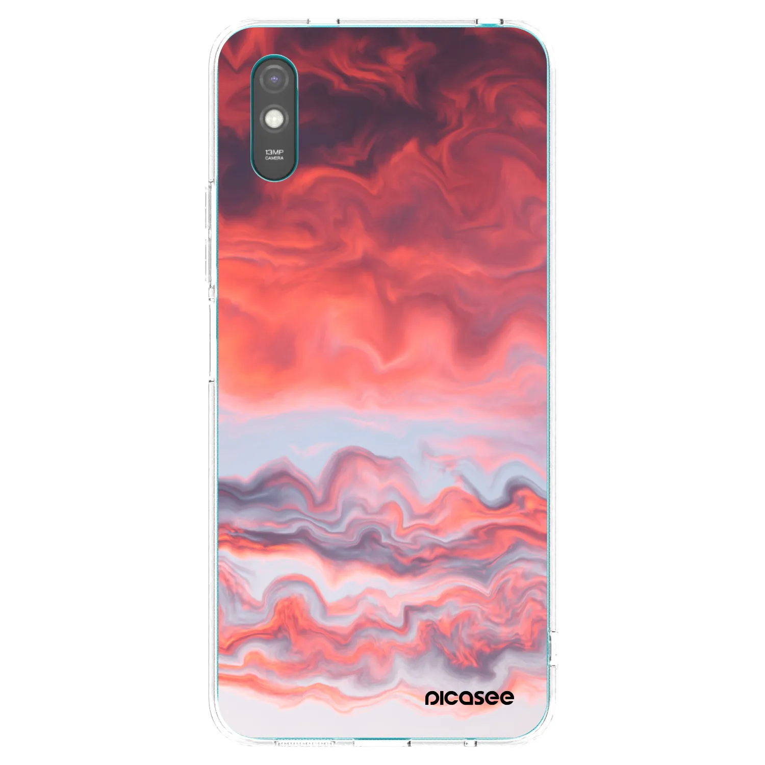 Picasee silikonový průhledný obal pro Xiaomi Redmi 9A - Sunset