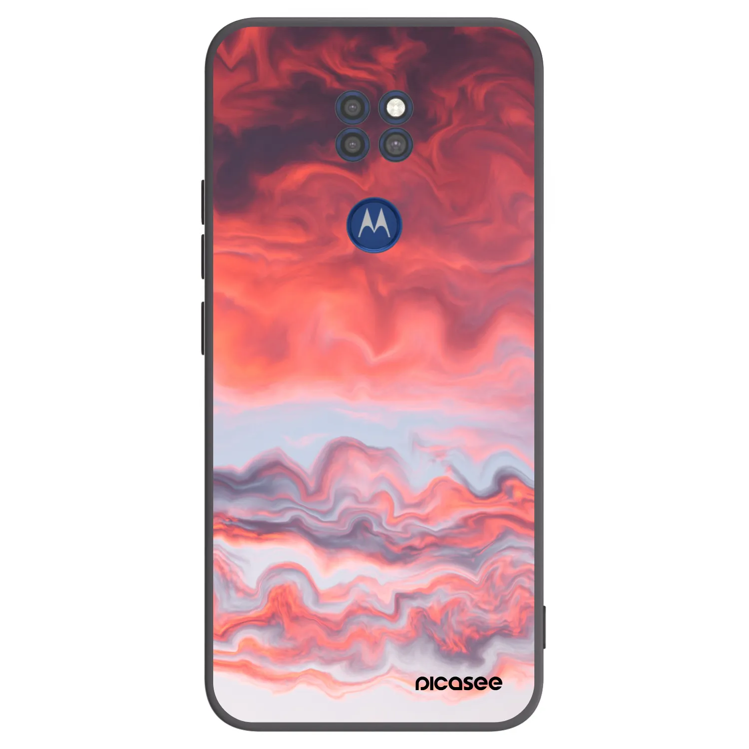 Picasee silikonový černý obal pro Motorola Moto G9 Play - Sunset