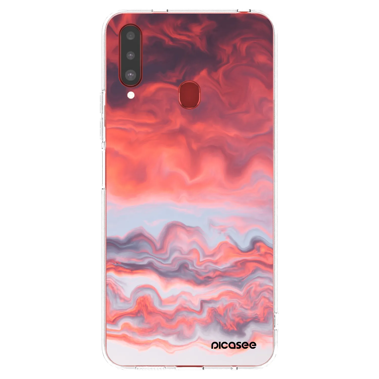 Picasee silikonový průhledný obal pro Samsung Galaxy A20s - Sunset