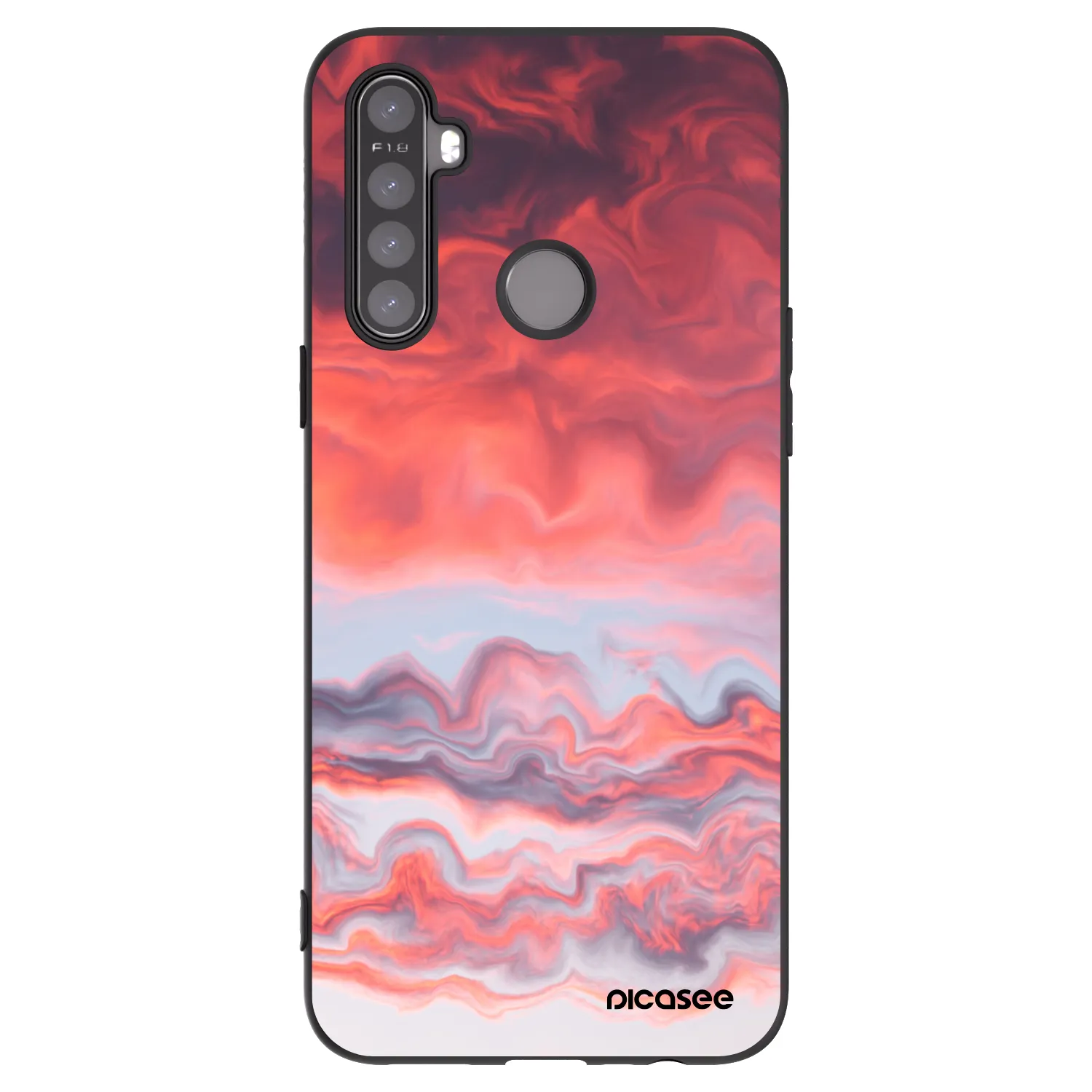 Picasee silikonový černý obal pro Realme 6i - Sunset