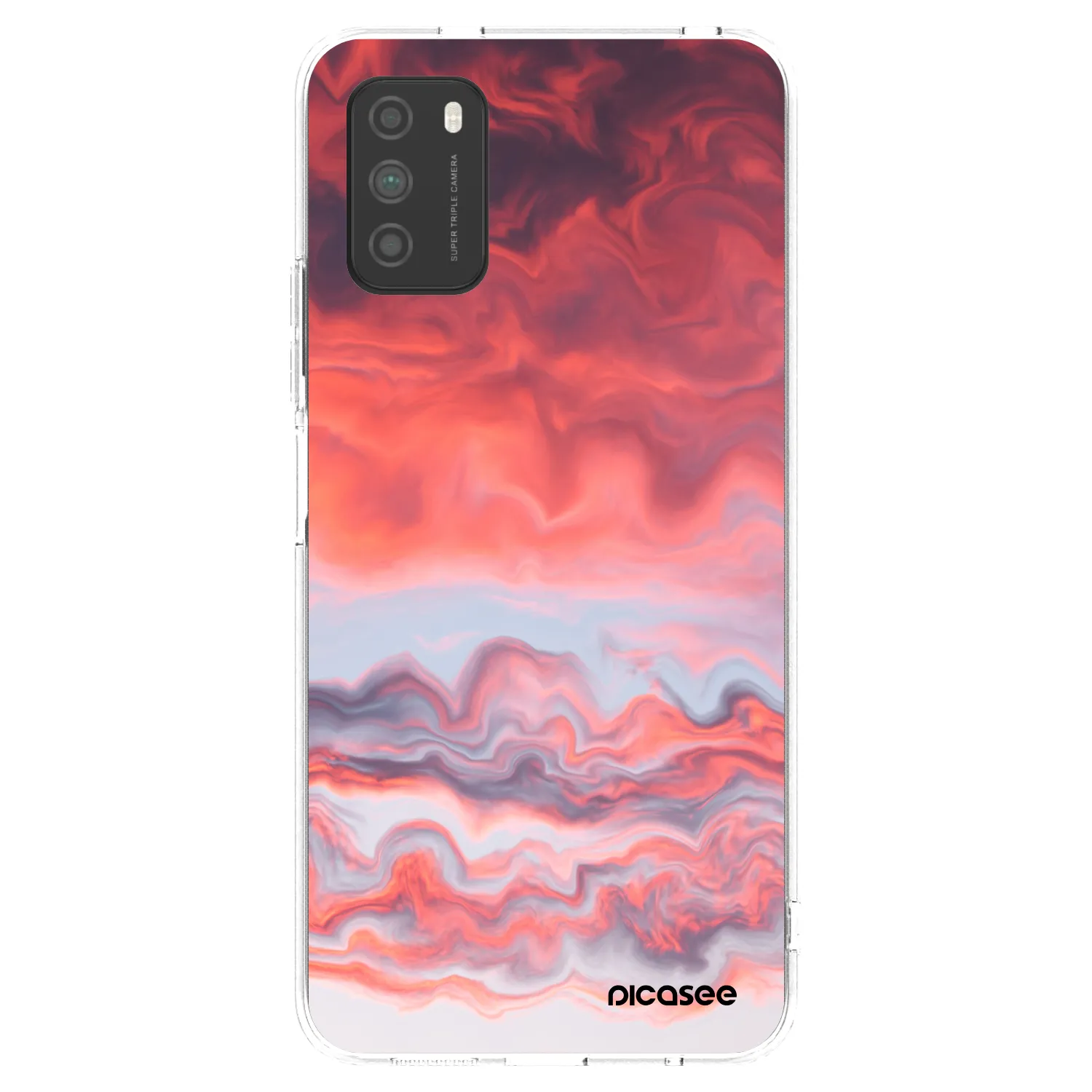 Picasee silikonový průhledný obal pro Xiaomi Poco M3 - Sunset