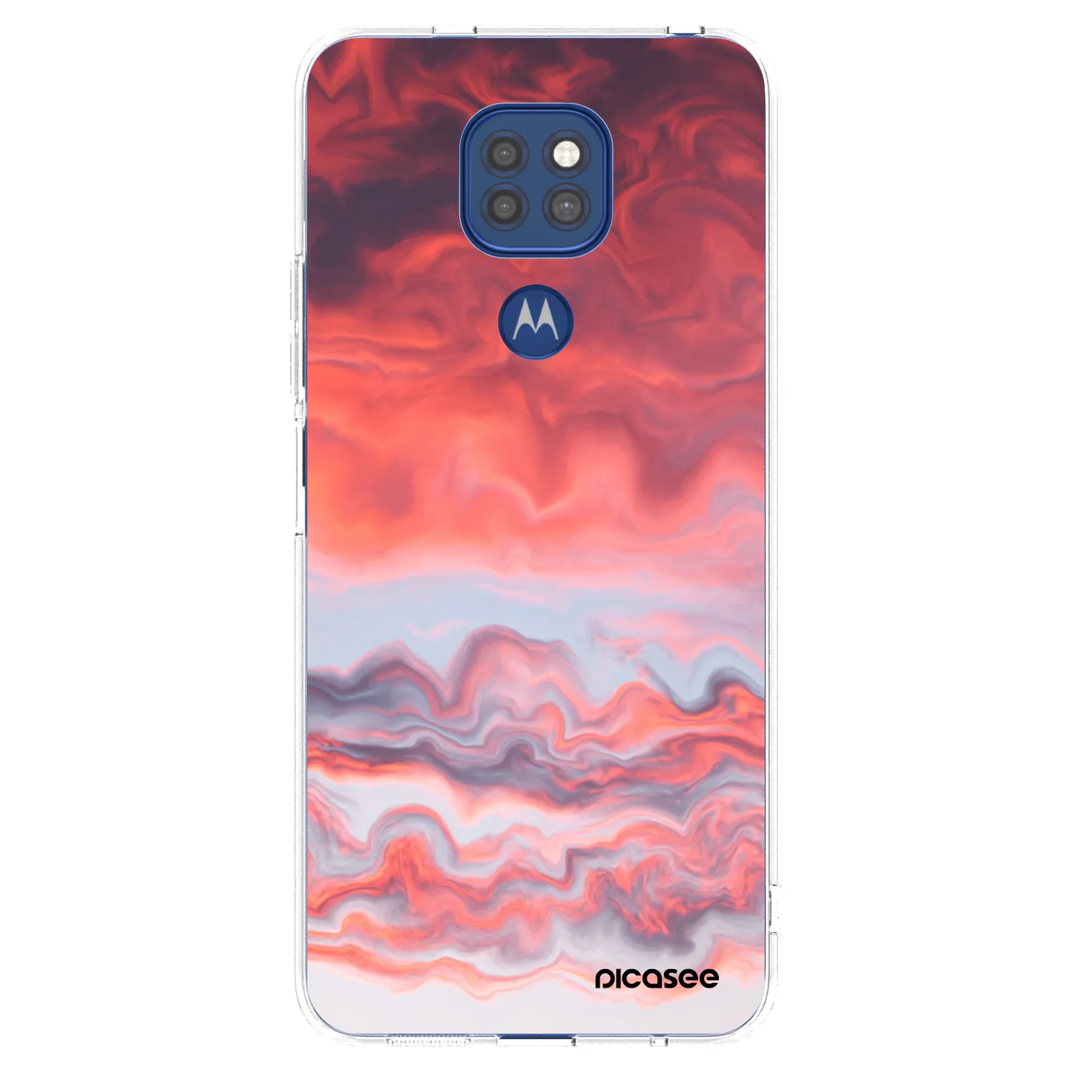 Picasee silikonový průhledný obal pro Motorola Moto G9 Play - Sunset