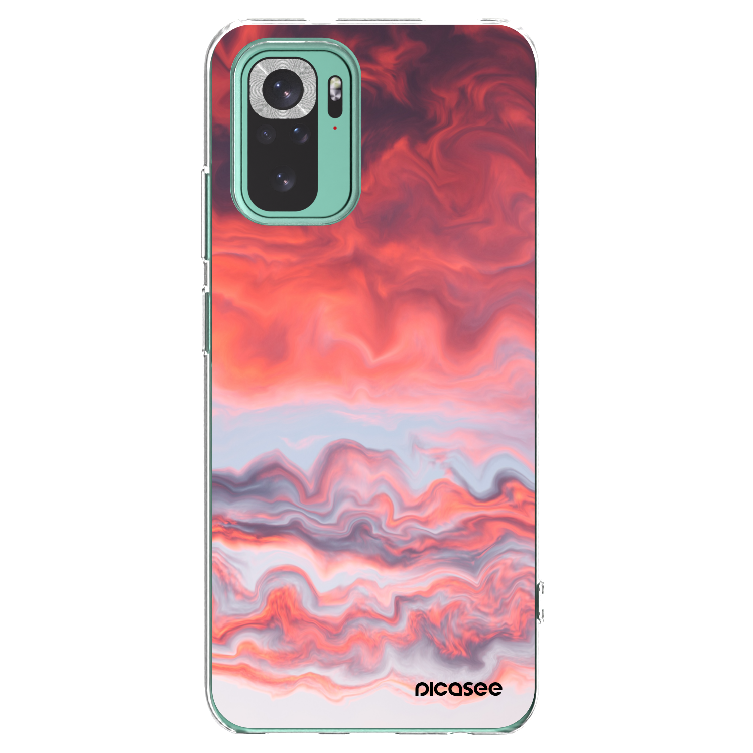 Picasee silikonový průhledný obal pro Xiaomi Redmi Note 10 Pro - Sunset