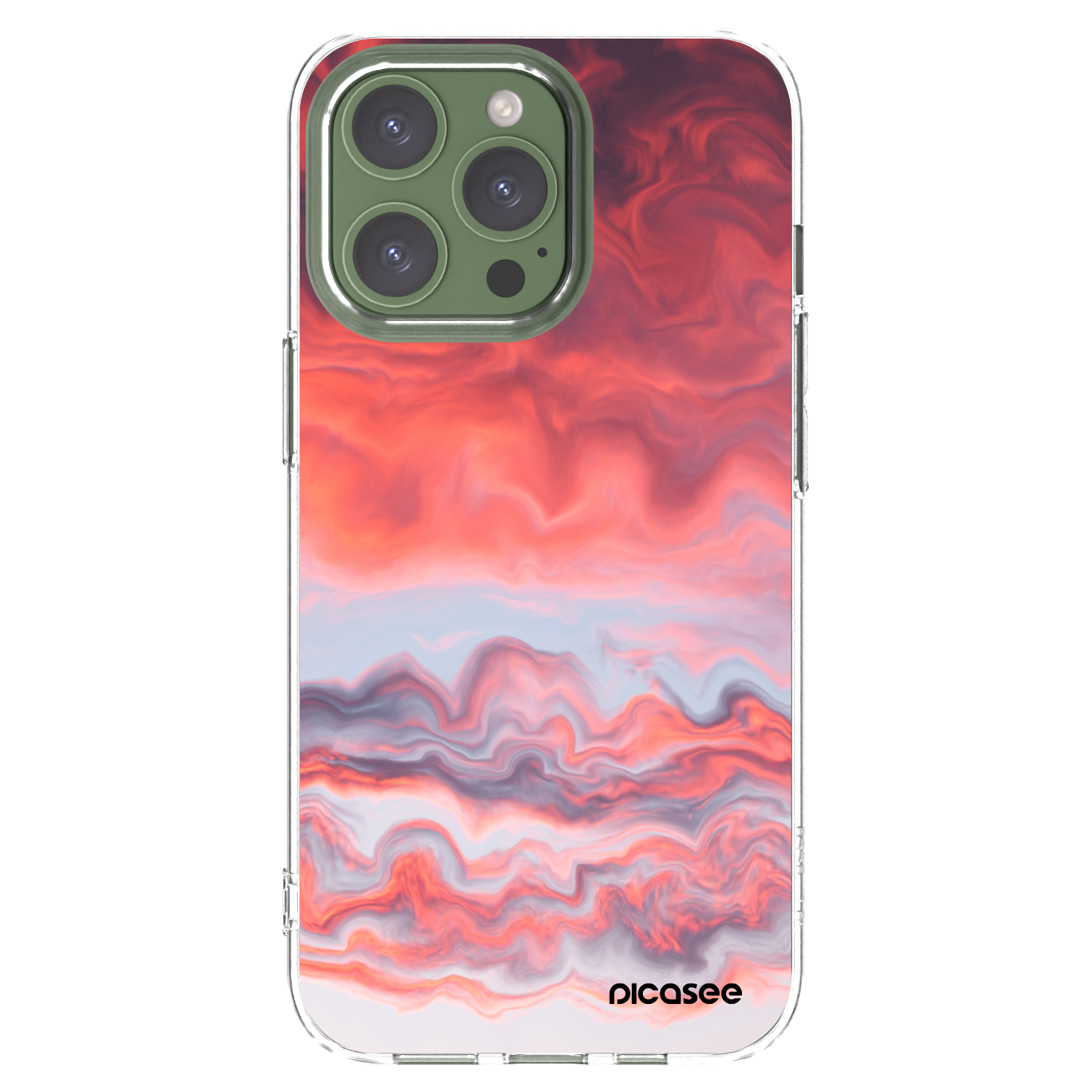 Picasee silikonový průhledný obal pro Apple iPhone 13 Pro - Sunset