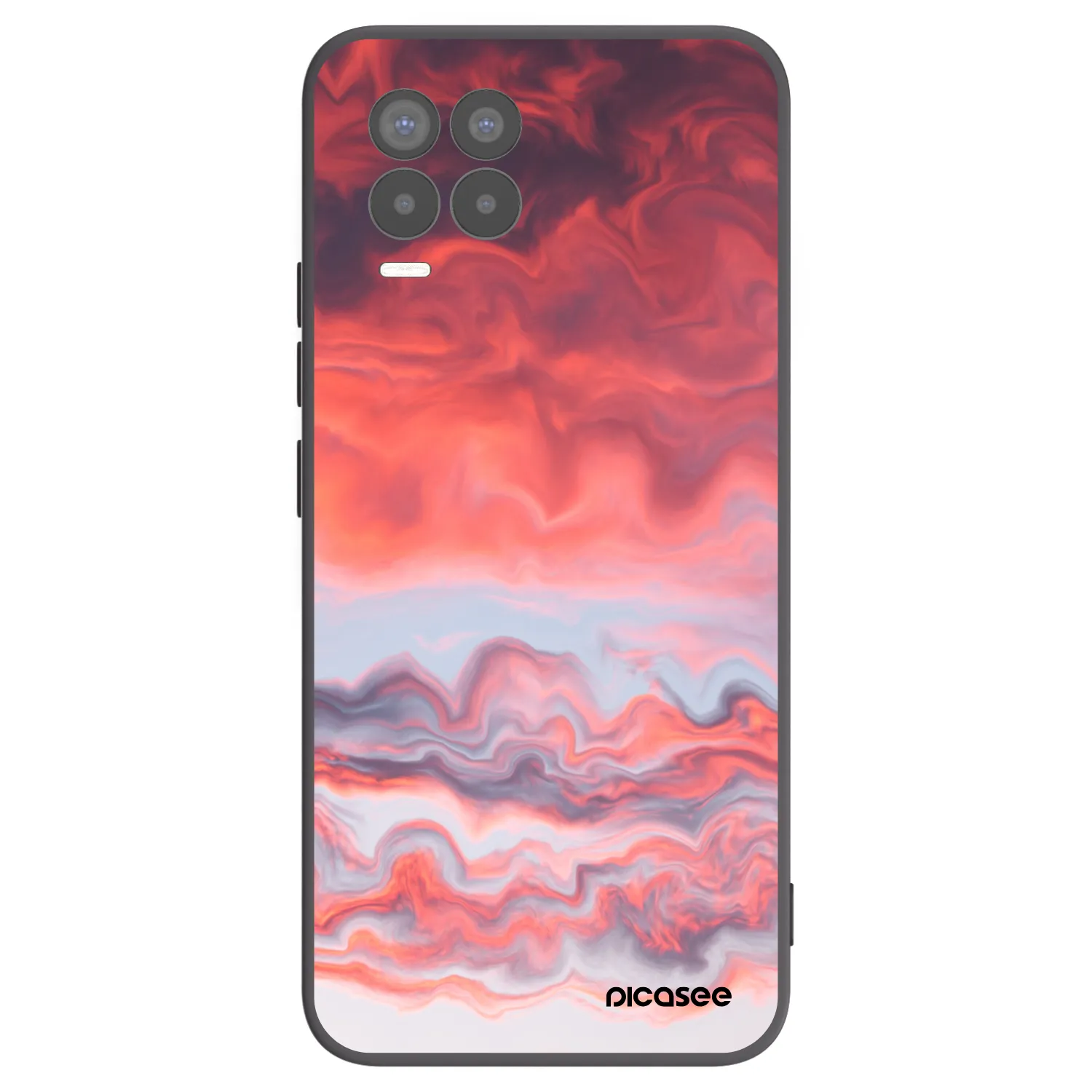 Picasee silikonový černý obal pro Realme 8 4G - Sunset