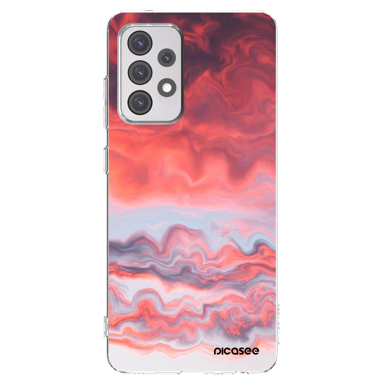 Picasee silikonový průhledný obal pro Samsung Galaxy A52s 5G A528B - Sunset