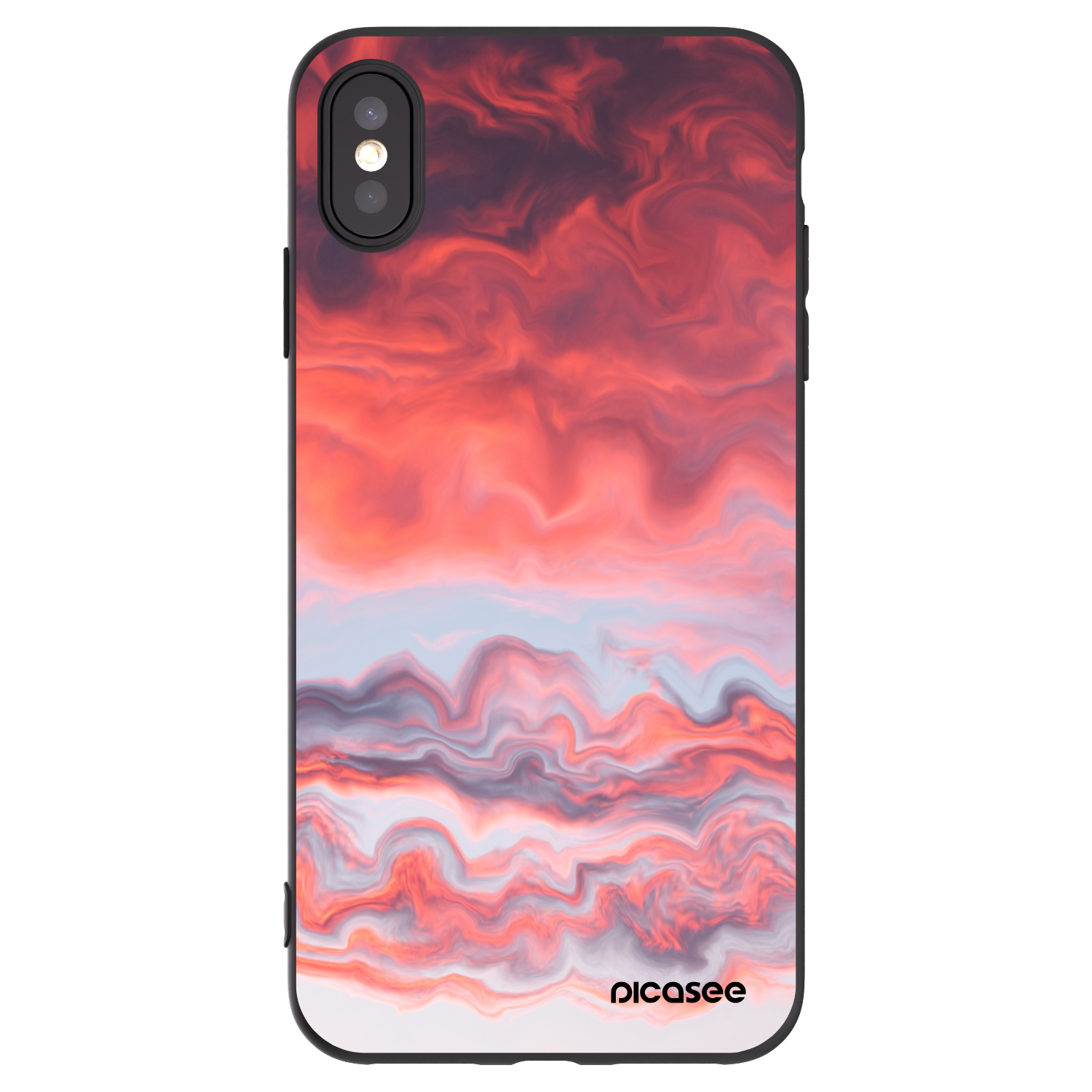 Picasee silikonový černý obal pro Apple iPhone XS Max - Sunset