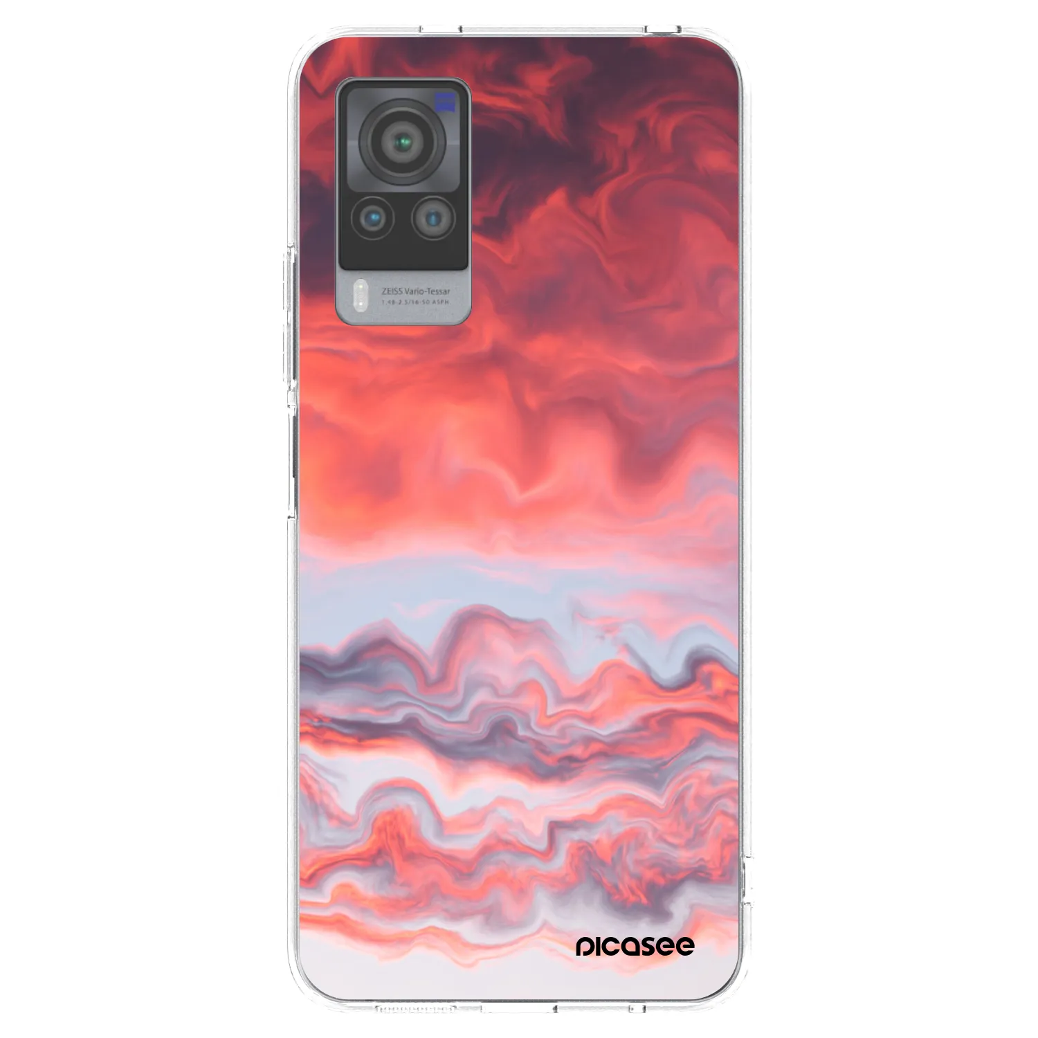 Picasee silikonový průhledný obal pro Vivo X60 Pro 5G - Sunset
