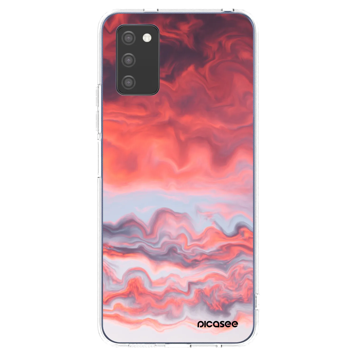 Picasee silikonový průhledný obal pro Samsung Galaxy A03s A037G - Sunset