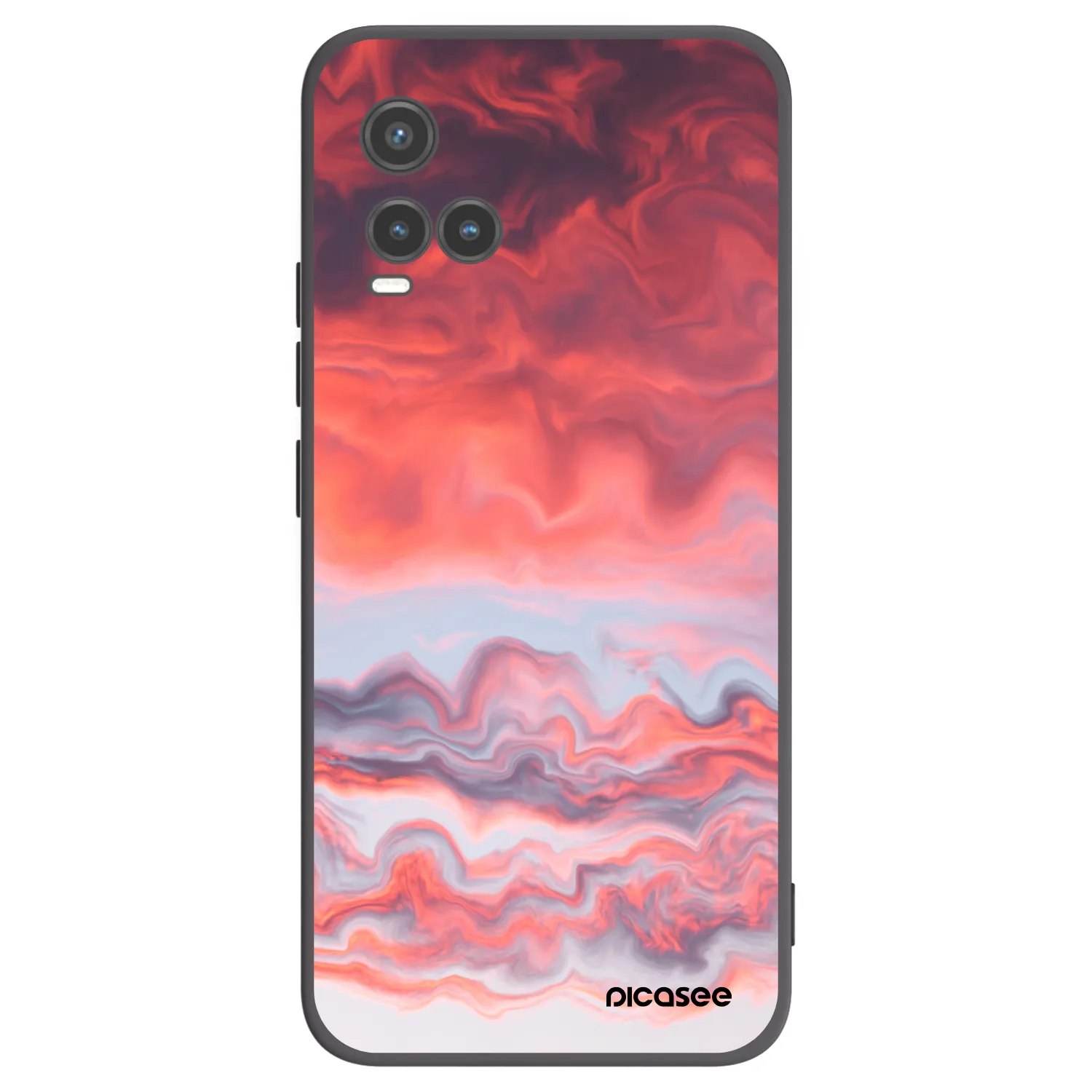 Picasee silikonový černý obal pro Vivo Y33s - Sunset