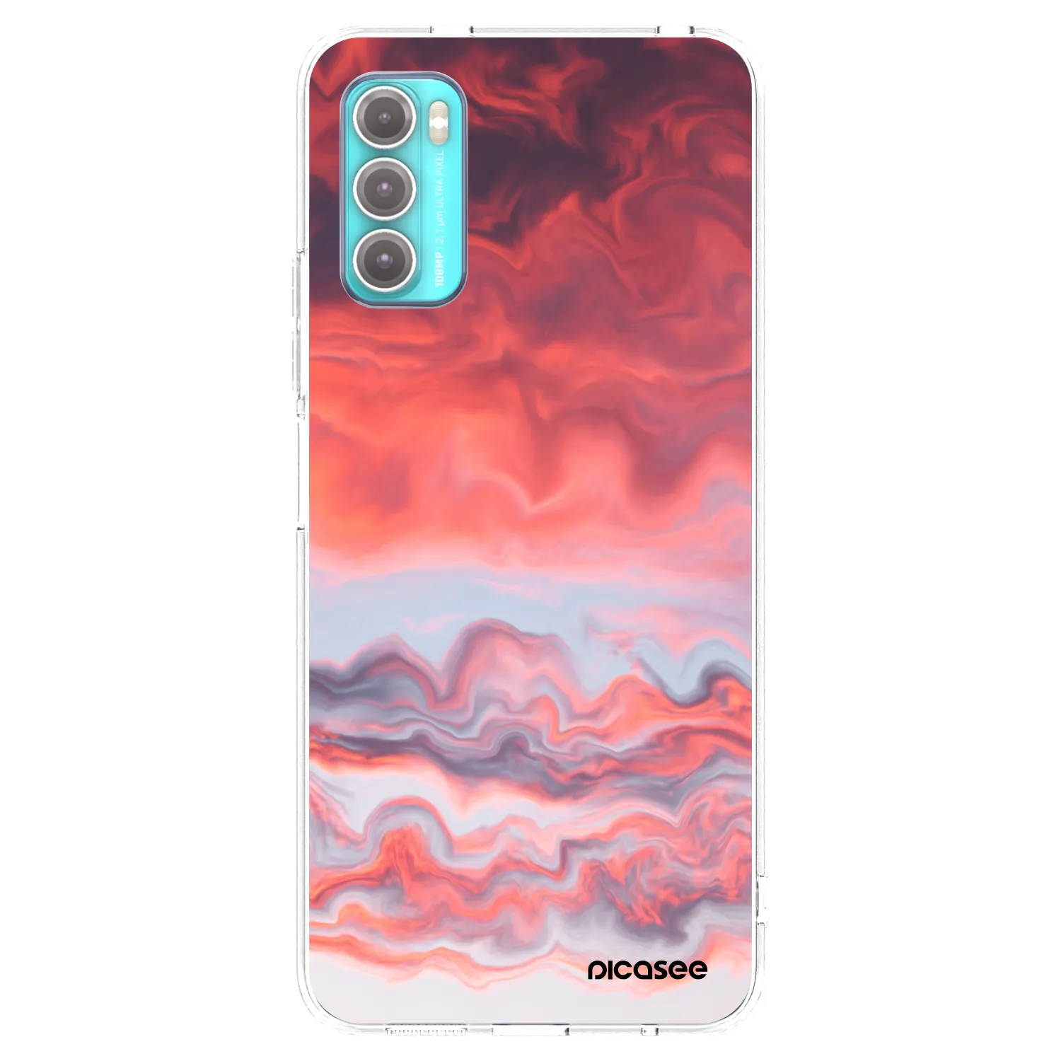 Picasee silikonový průhledný obal pro Motorola Moto G60 - Sunset